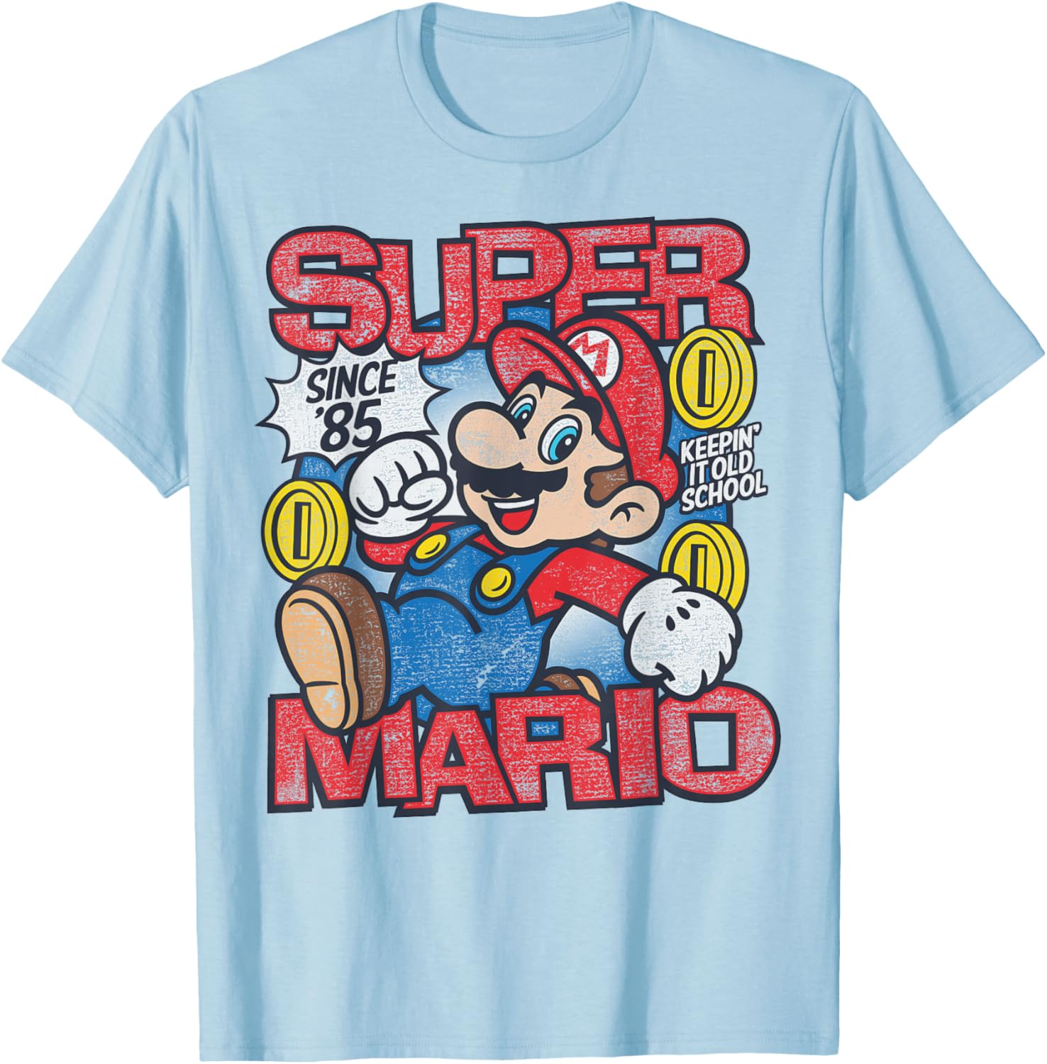 Vintage Super Mario Bros Mushroom Kingdom T-Shirt Since 85 Retro Style - 5