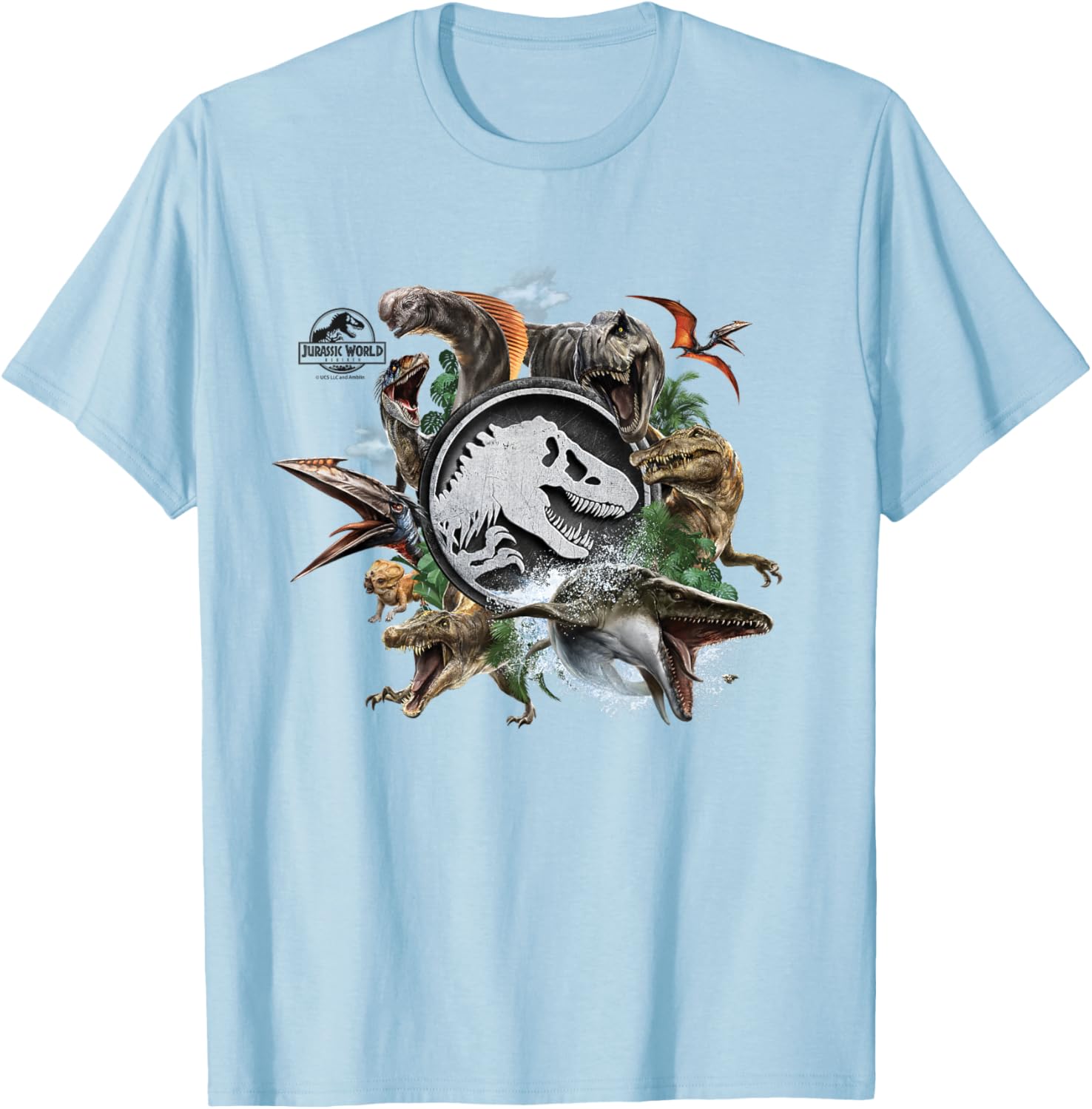 Jurassic World Rebirth Circle Logo Dinosaur T-Shirt for Fans and Collectors - 2