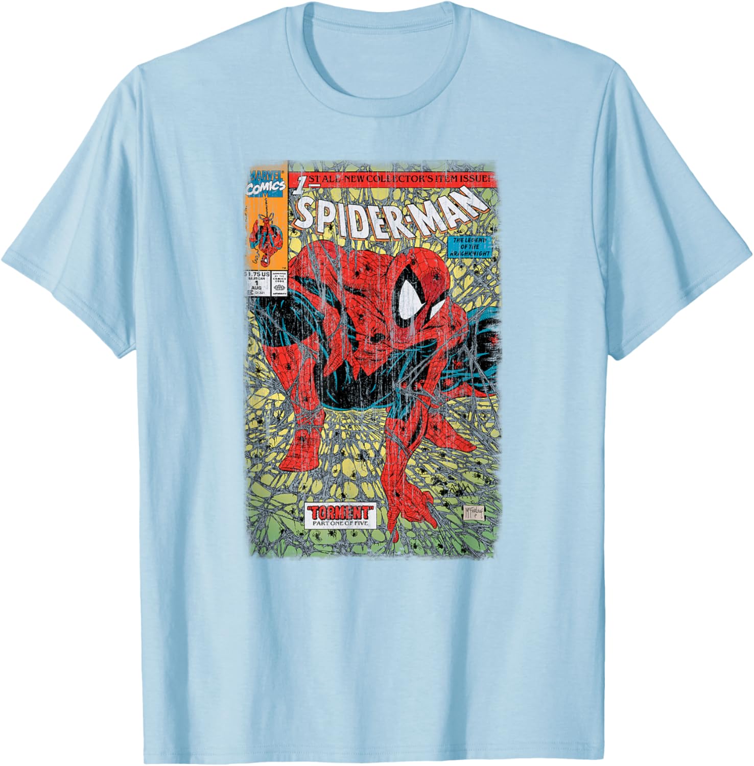 Retro Classic Spider-Man Torment Distressed T-Shirt for Marvel Fans - 5