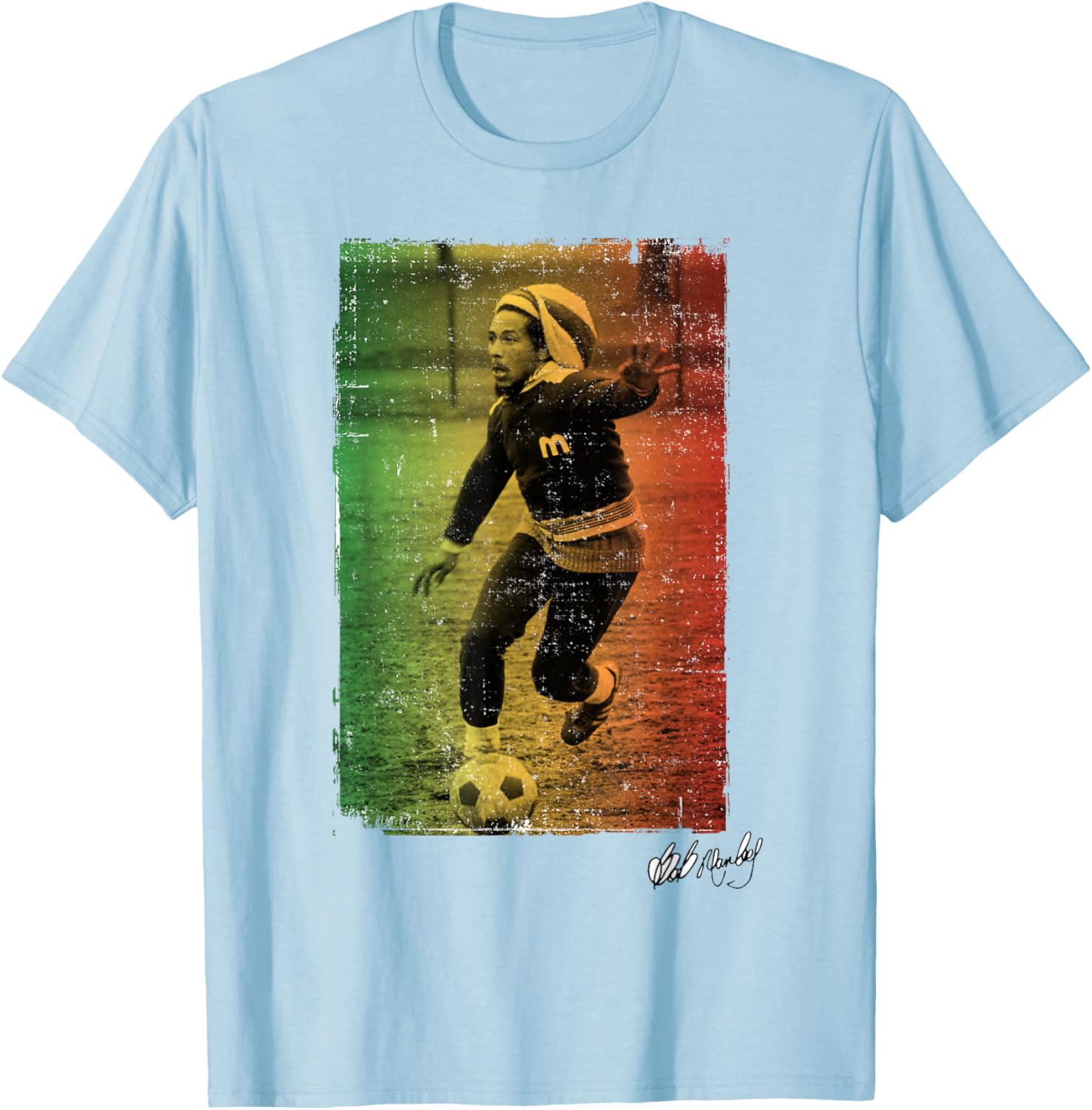 Bob Marley Rasta Football T-Shirt for Stylish Fans and Music Lovers - 4