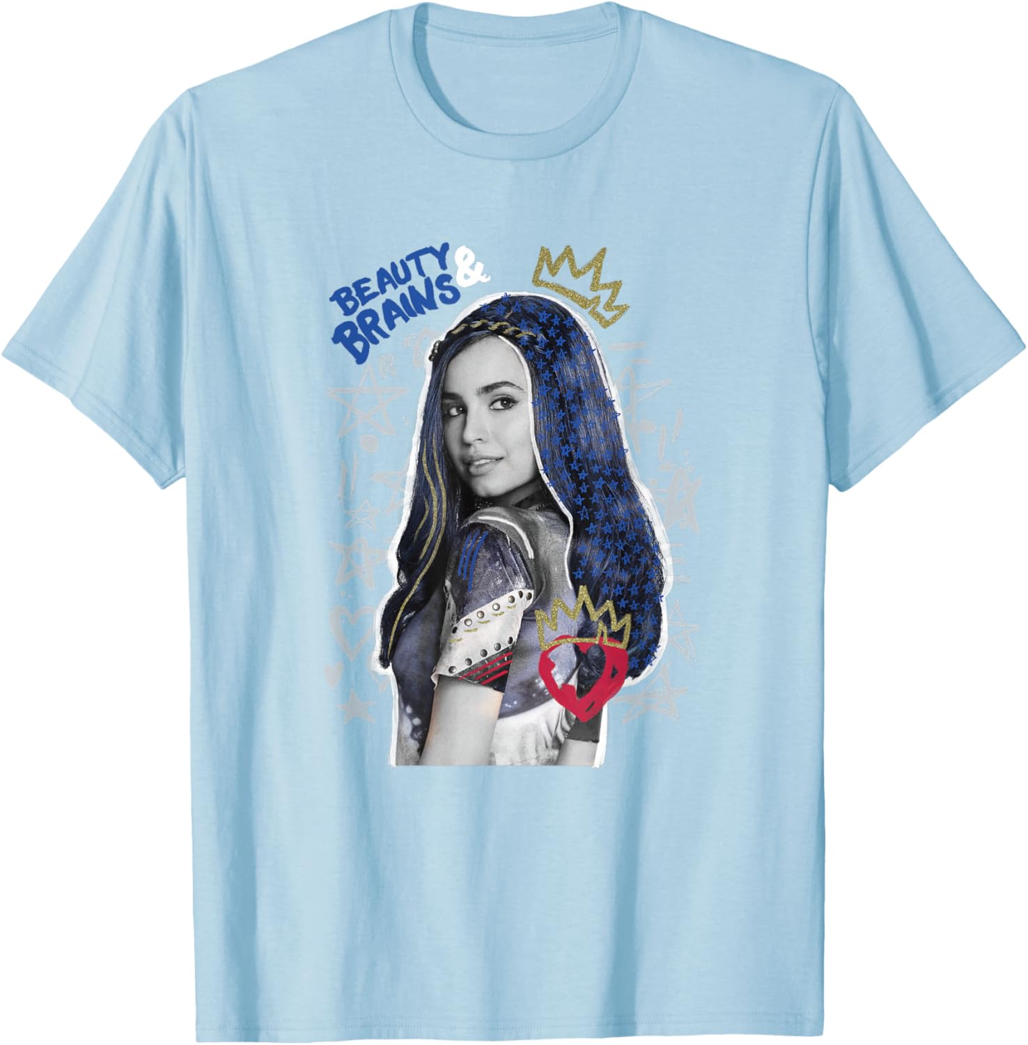 Disney Descendants 2 Evie Collage Tee Stylish Kids T-Shirt for Fans - 6