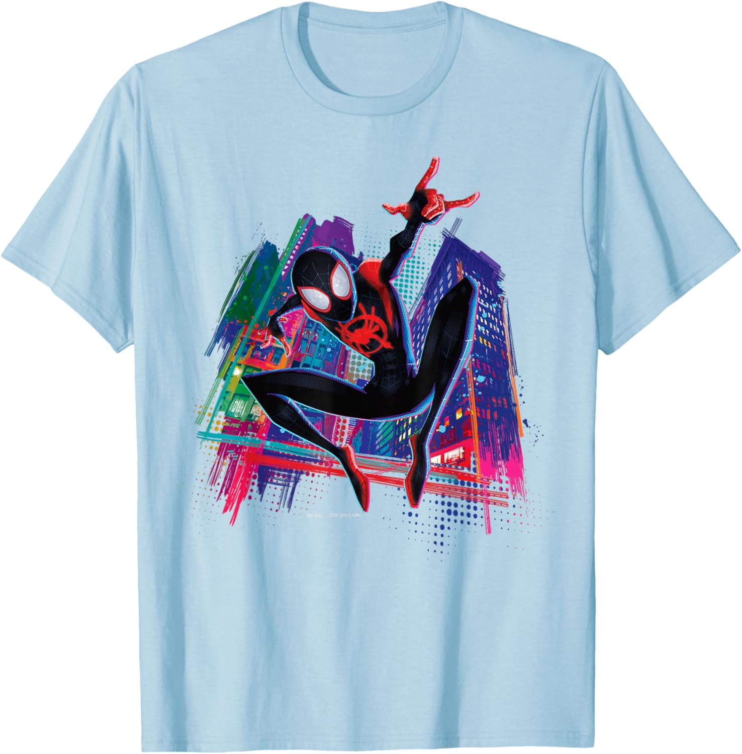 Spider-Man Miles Morales Graffiti City T-Shirt for Stylish Fans - 15