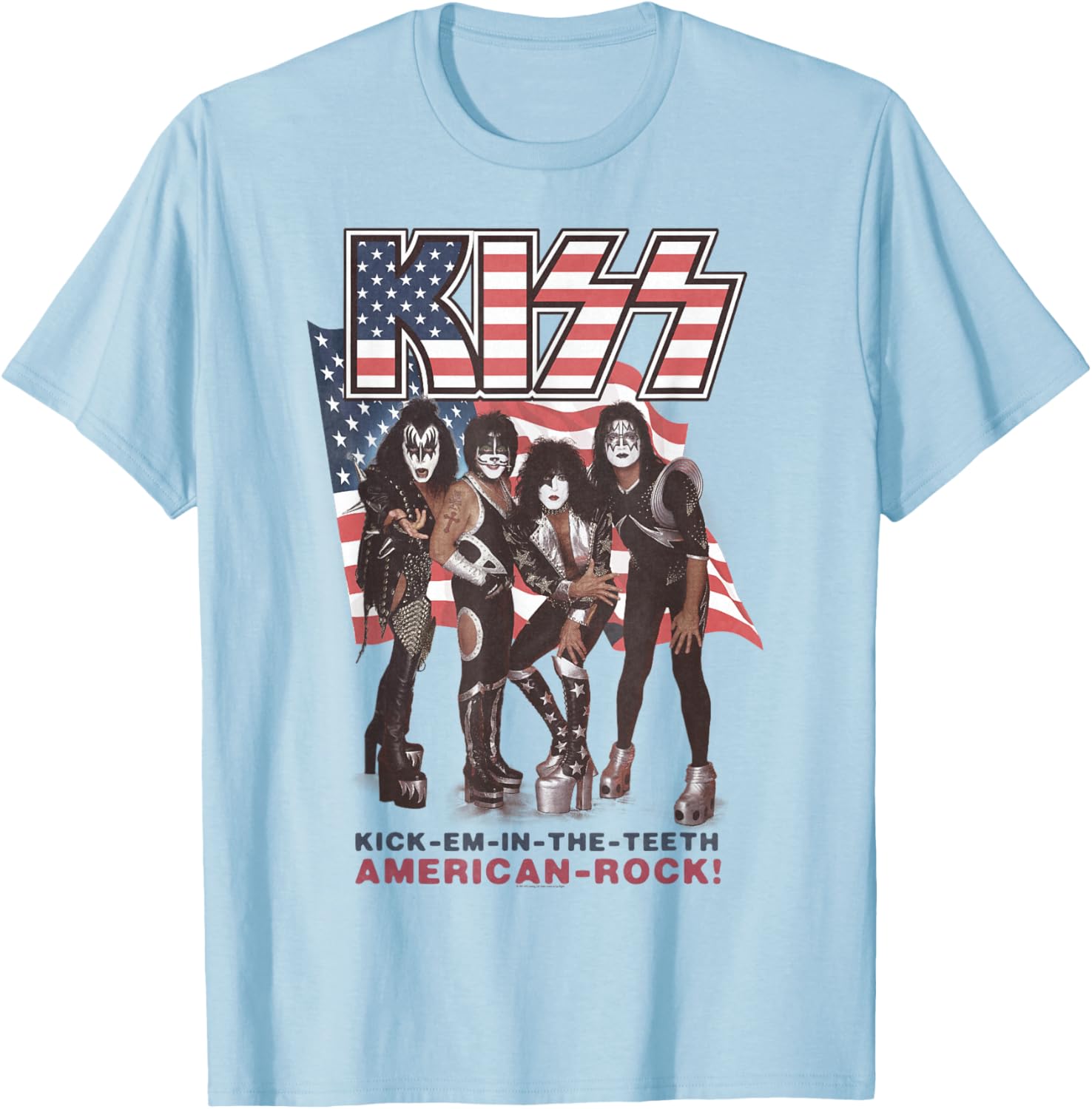 KISS Kick Em In The Teeth Graphic T-Shirt for Bold Style and Comfort - 1