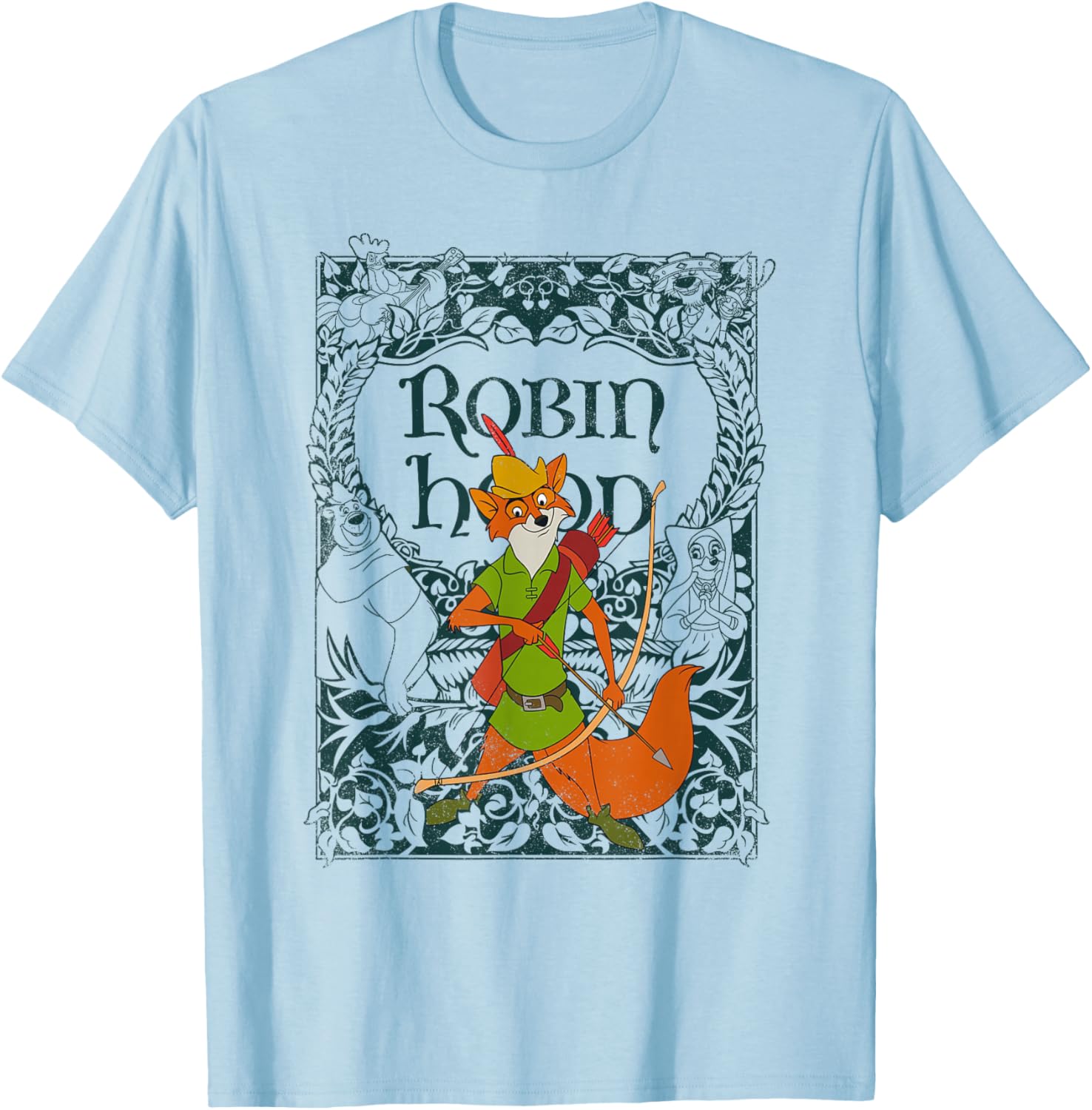 Disney Robin Hood Vintage Distressed T-Shirt for Retro Style Fans - 1