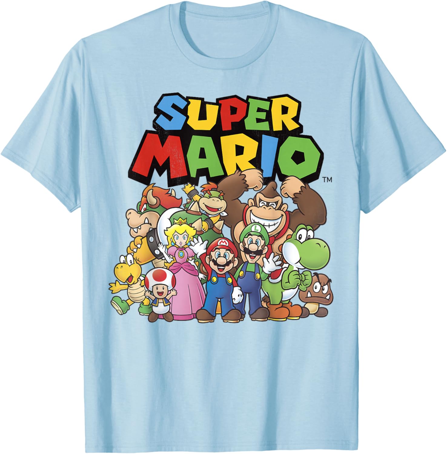 Super Mario Full Cast Graphic T-Shirt For Gamers and Fans - 2