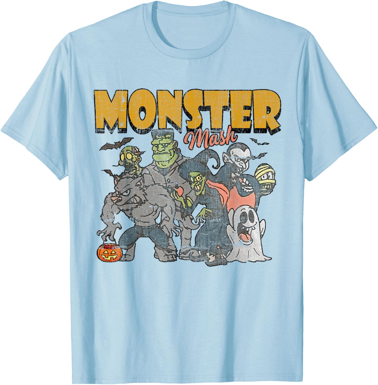 Funny Vintage Ghost Halloween T-Shirt - Monster Mash Design for Spooky Fun - 25