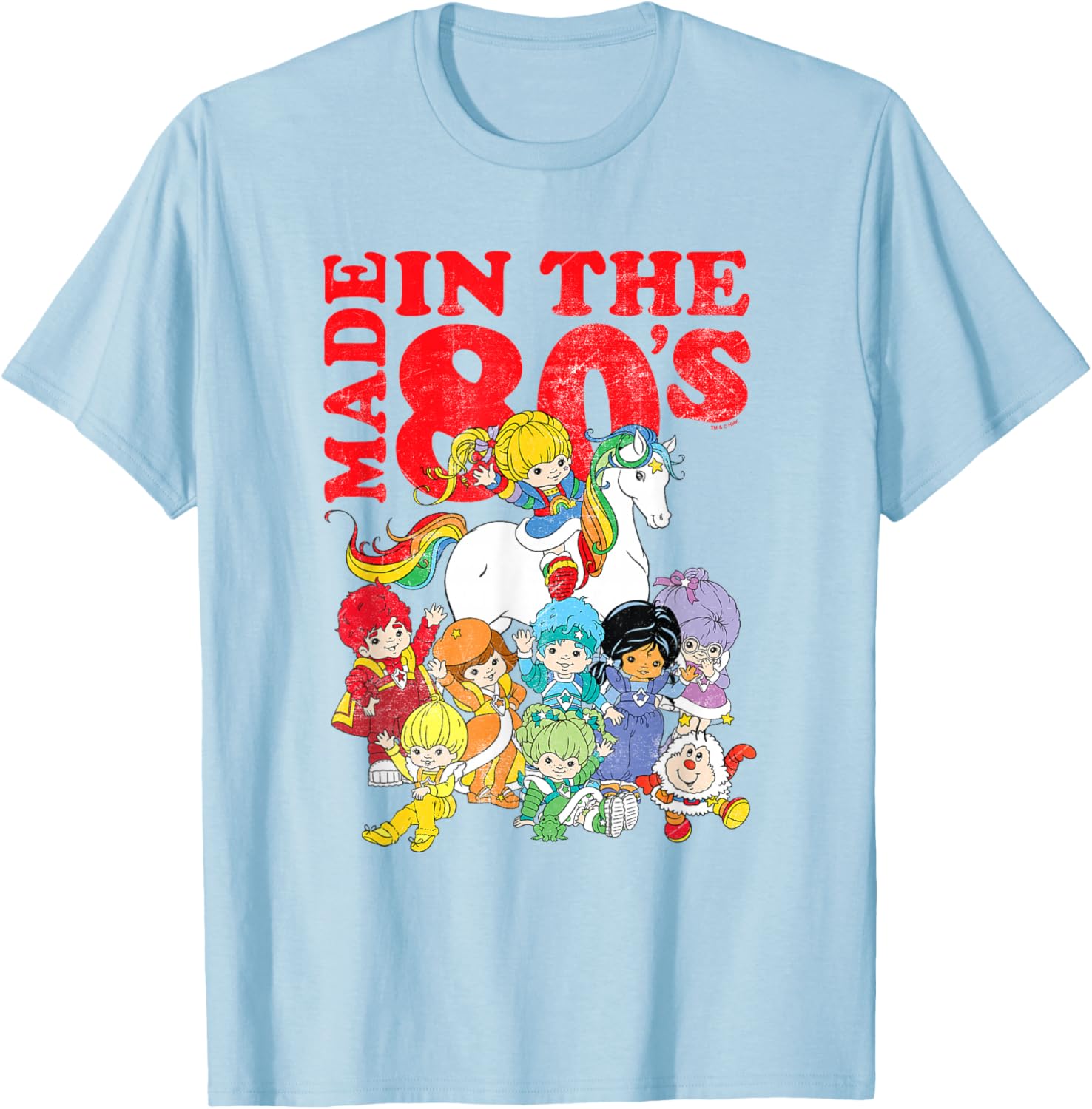 Rainbow Brite Vintage Distressed T-Shirt 80s Group Shot for Fans - 7