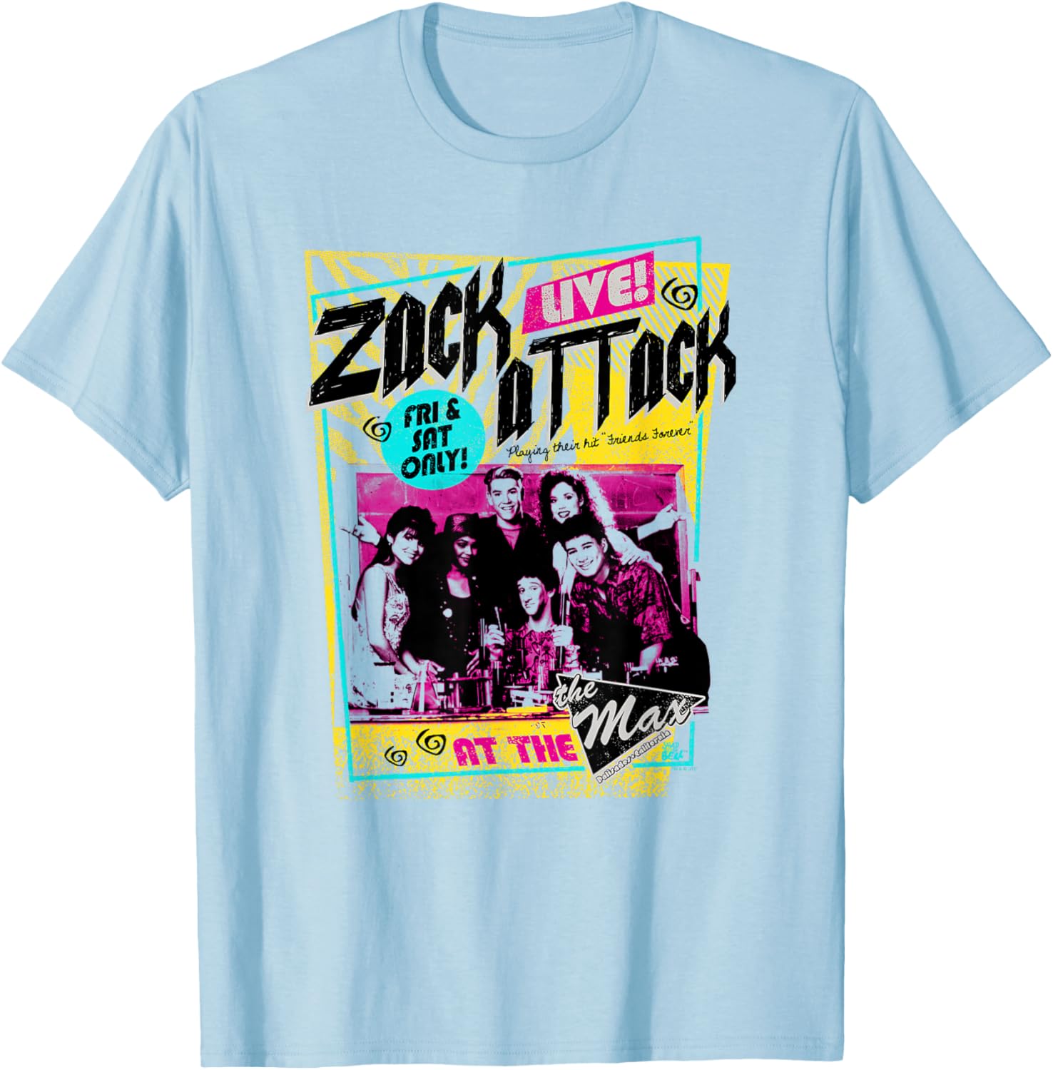 Saved By The Bell Zack Attack Live Tee - Fun Retro Graphic Shirt - 9