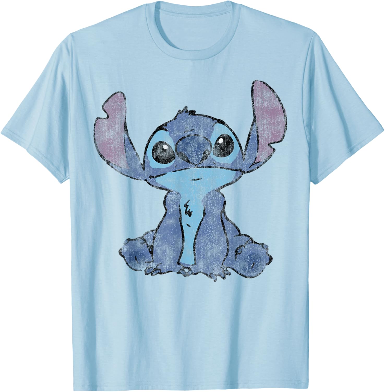 Disney Lilo and Stitch Distressed Stitch Portrait T-Shirt for Fans - 4