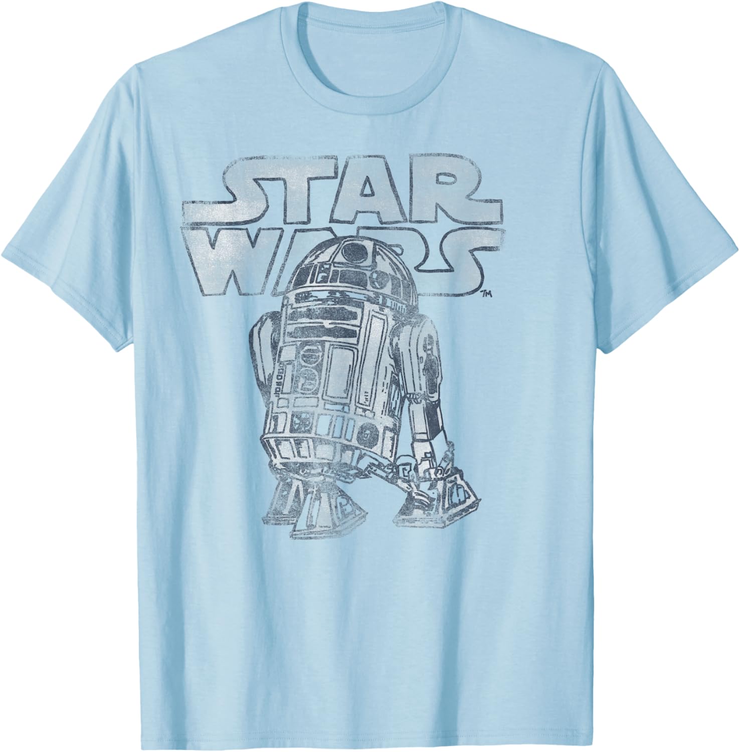 Vintage R2-D2 Distressed T-Shirt for Star Wars Fans - C2 Disney+ Style - 2