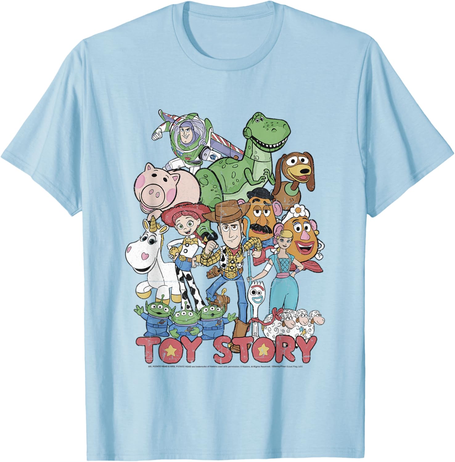 Disney Pixar Toy Story All Stars Distressed Graphic T-Shirt for Fans - 5