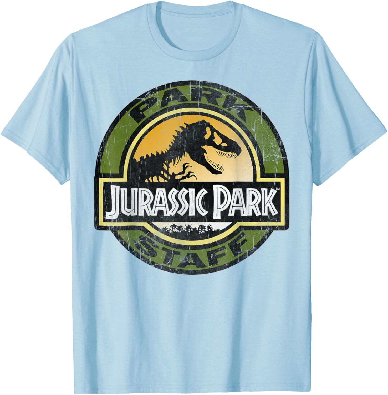 Jurassic Park Retro Distressed Logo Graphic T-Shirt for Dinosaur Fans - 3