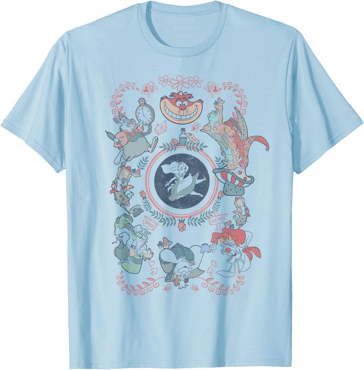 Disney Alice in Wonderland Card Style Mashup T-Shirt for Fans and Collectors - 3