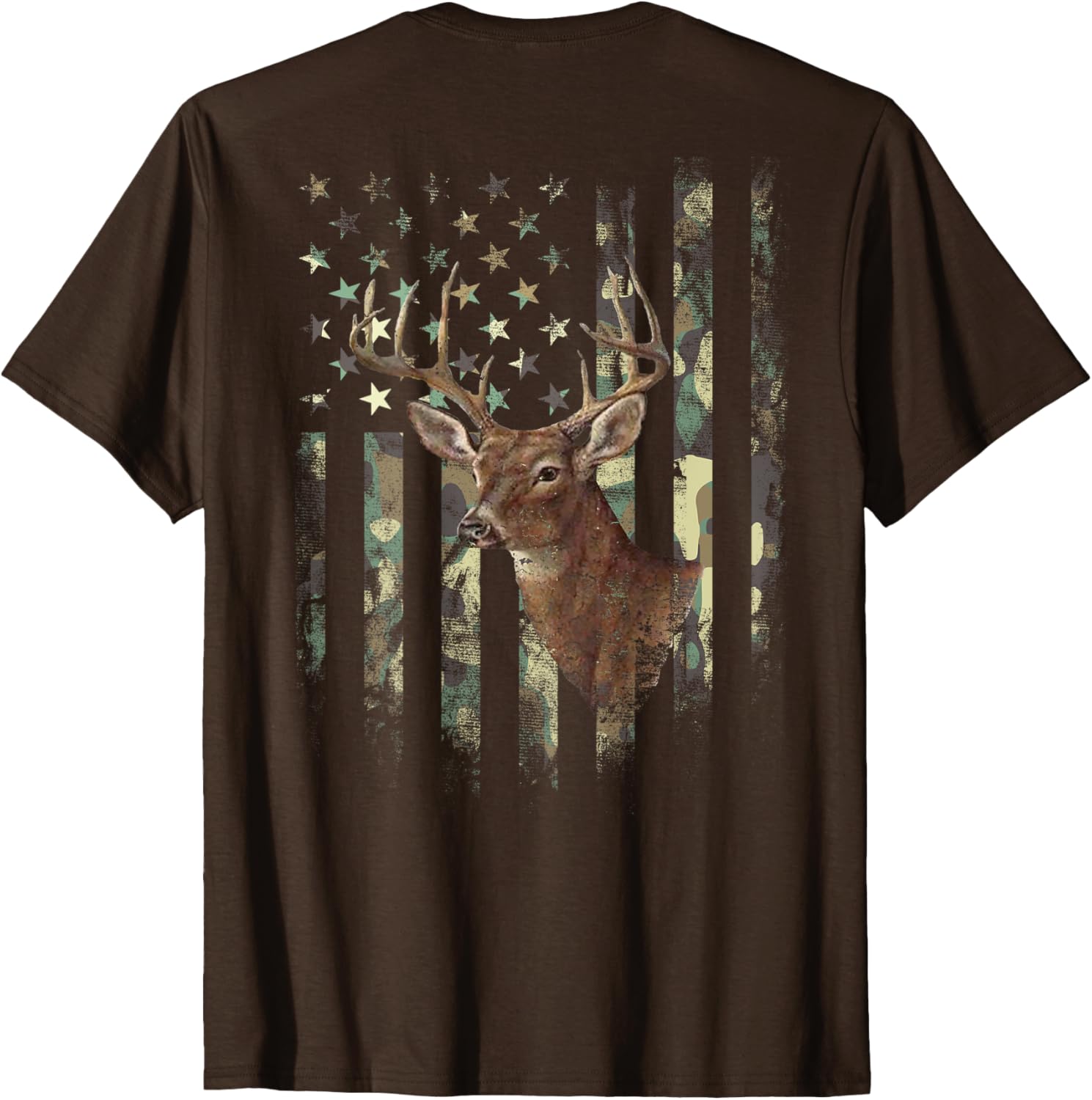 American Flag Deer Hunting Camo T-Shirt for Men, Women, and Kids - 28