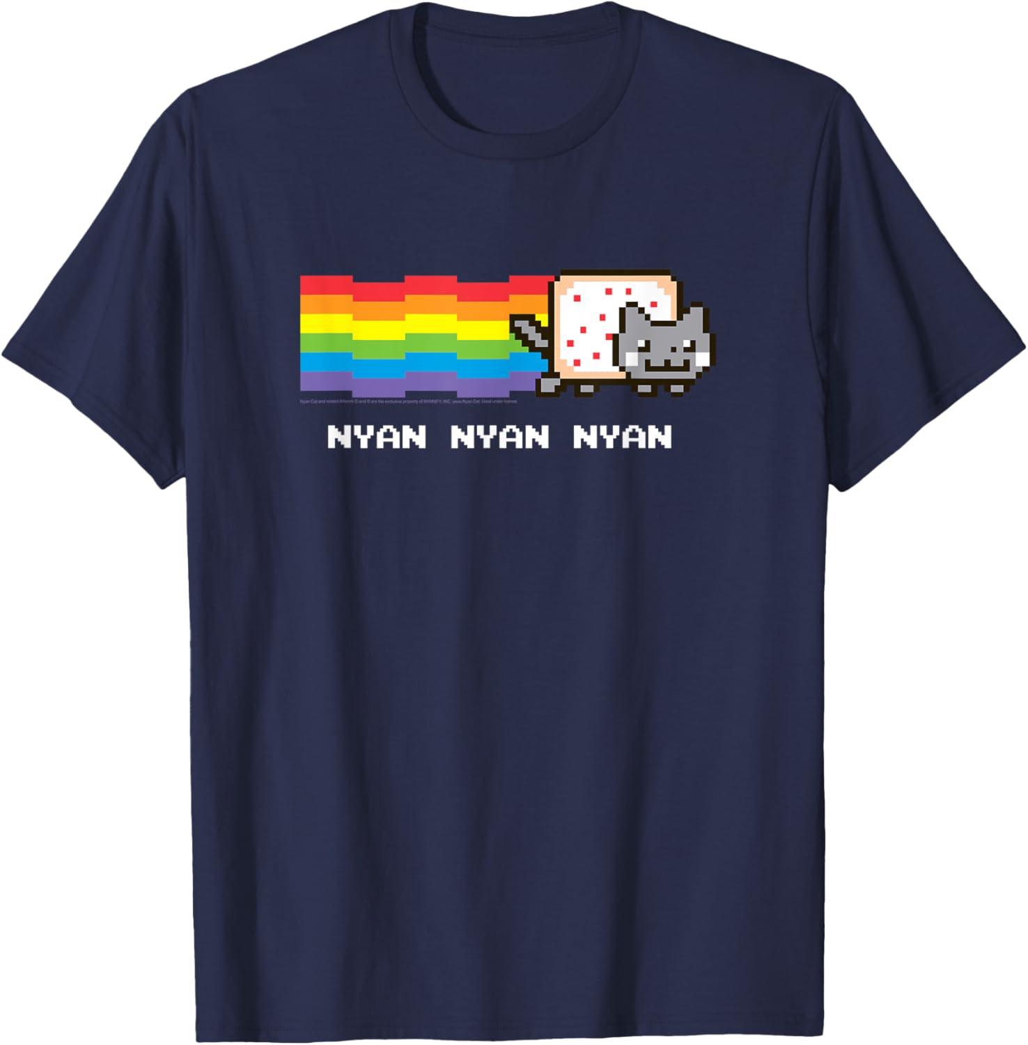Nyan Cat Rainbow Meme T-Shirt for Fun Internet Lovers - 1
