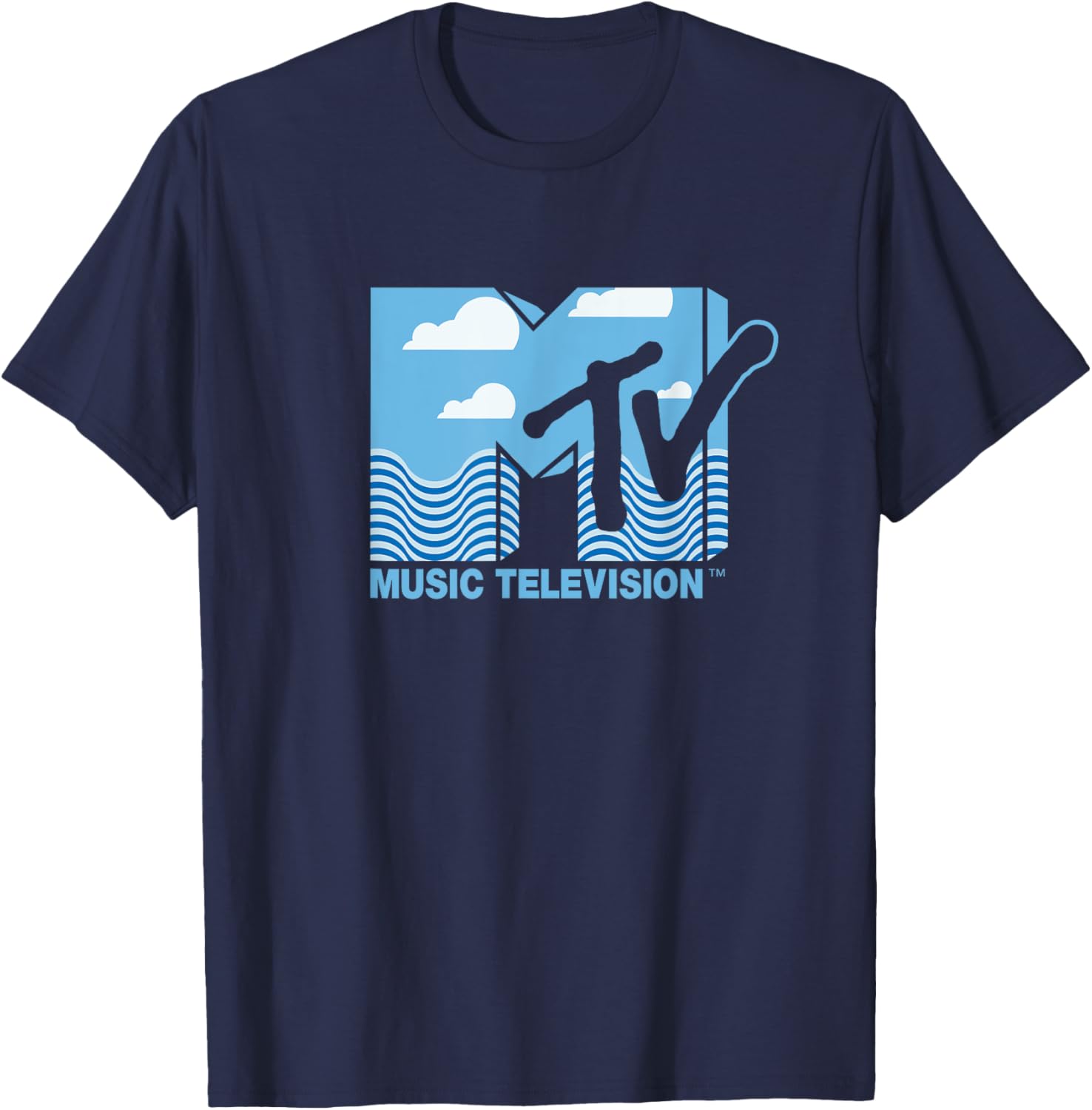 Mademark x MTV Official Logo T-Shirt with Water, Clouds & Blue Sky - 12