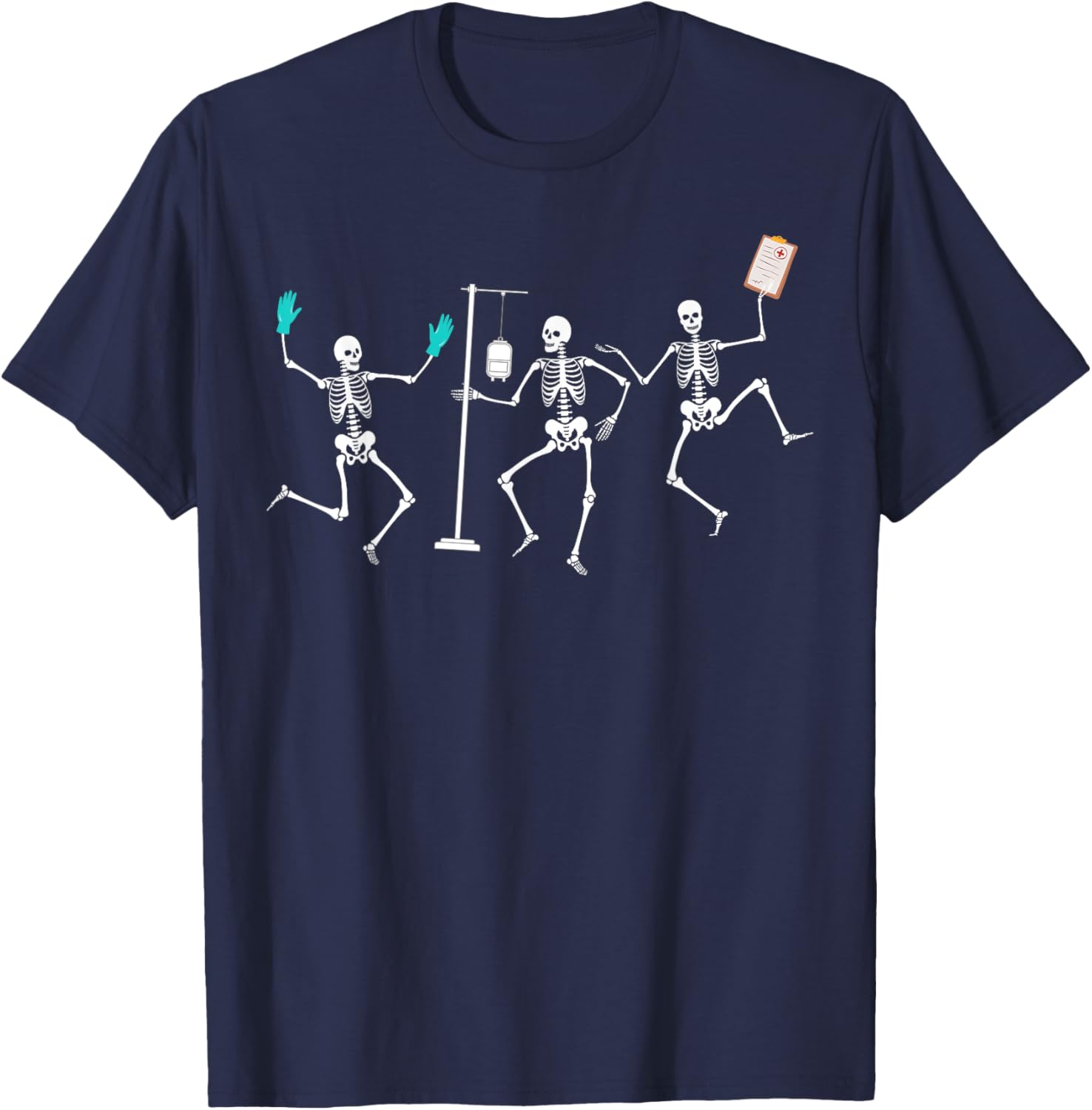 Funny Nurse Skeleton Halloween T-Shirt for Healthcare Workers - 19