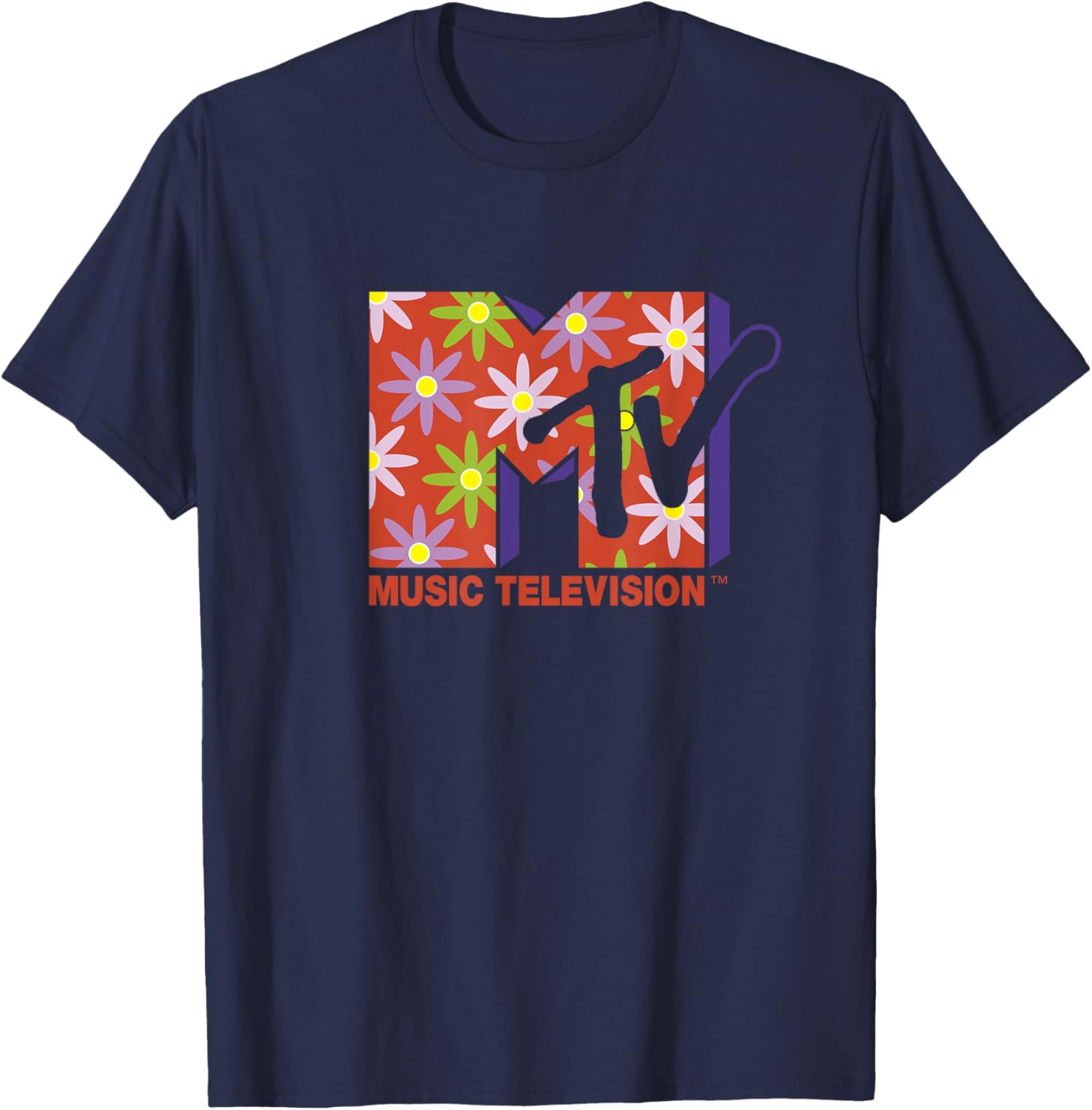 Mademark x MTV Flower Power T-Shirt - Official MTV Logo Apparel - 7