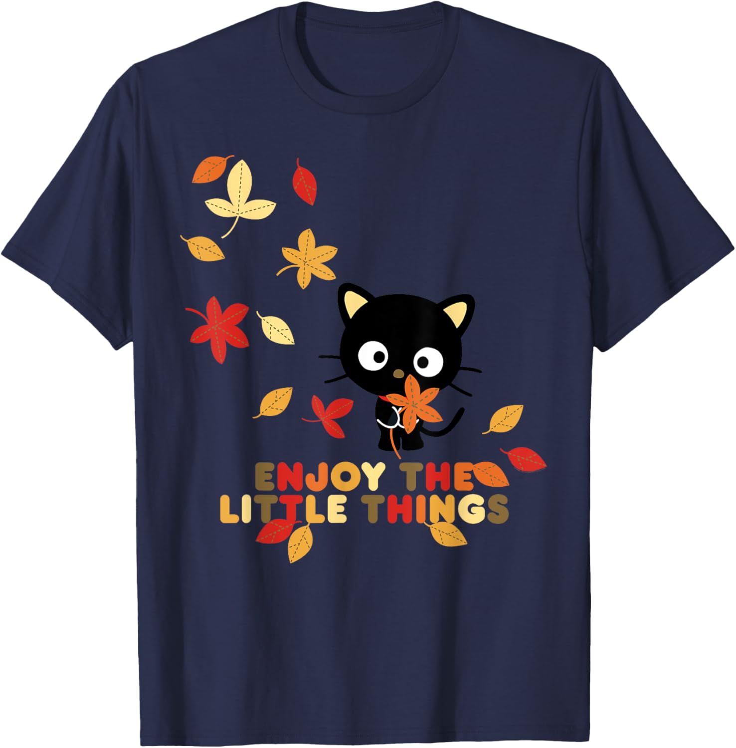 Chococat Enjoy The Little Things Fall Leaves T-Shirt for Everyone - 3