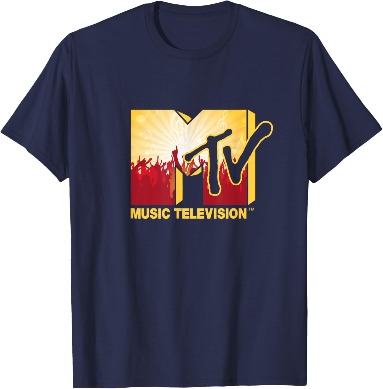 Mademark x MTV Official Logo T-Shirt with Cheerful Party Music Crowd - 8