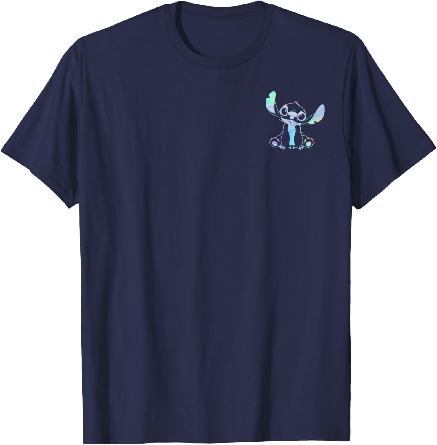 Disney Lilo and Stitch Holographic Stitch Vintage Pocket Logo T-Shirt - 1