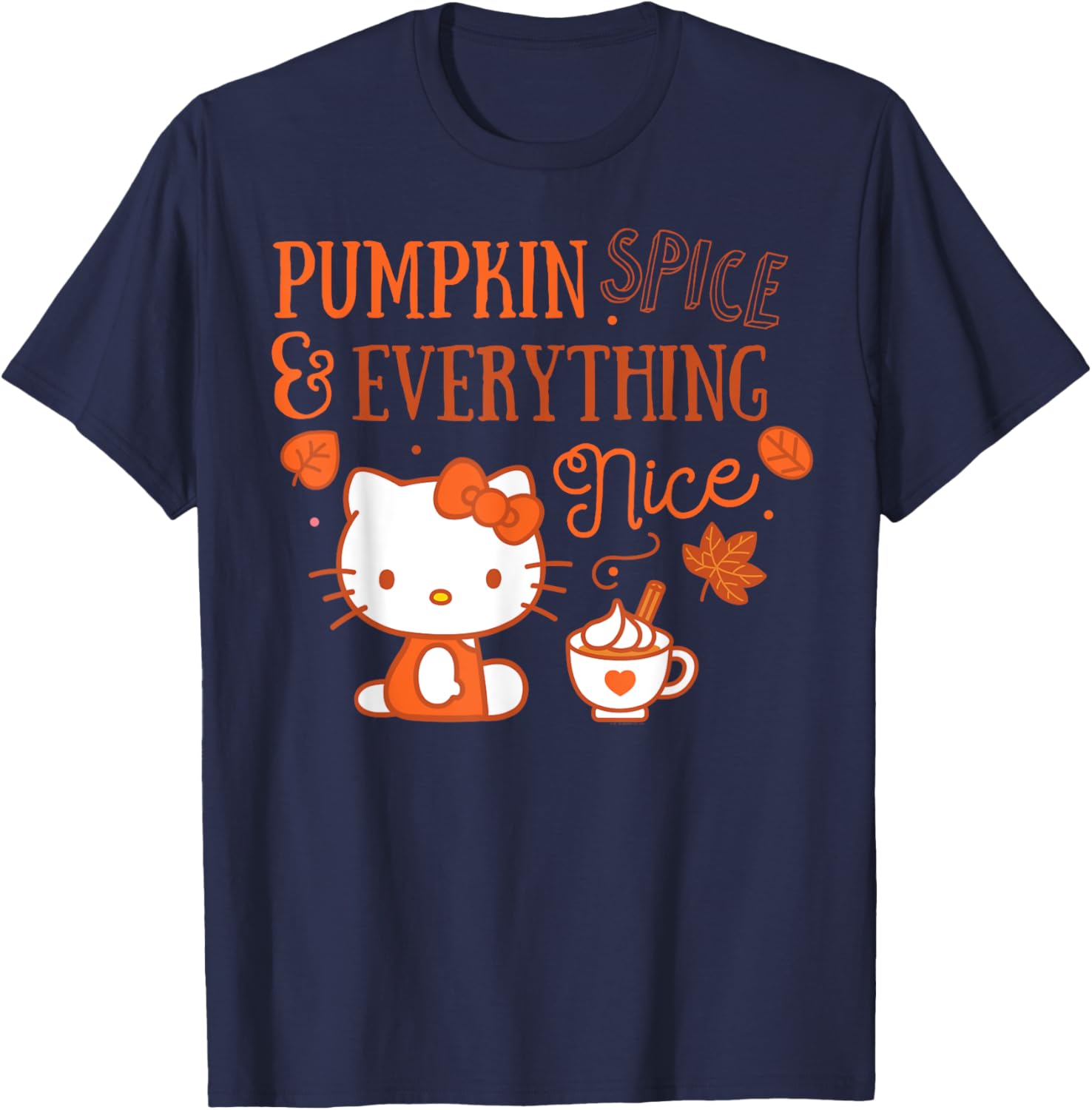 Cute Hello Kitty Pumpkin Spice T-Shirt Perfect for Fall Fashion - 8