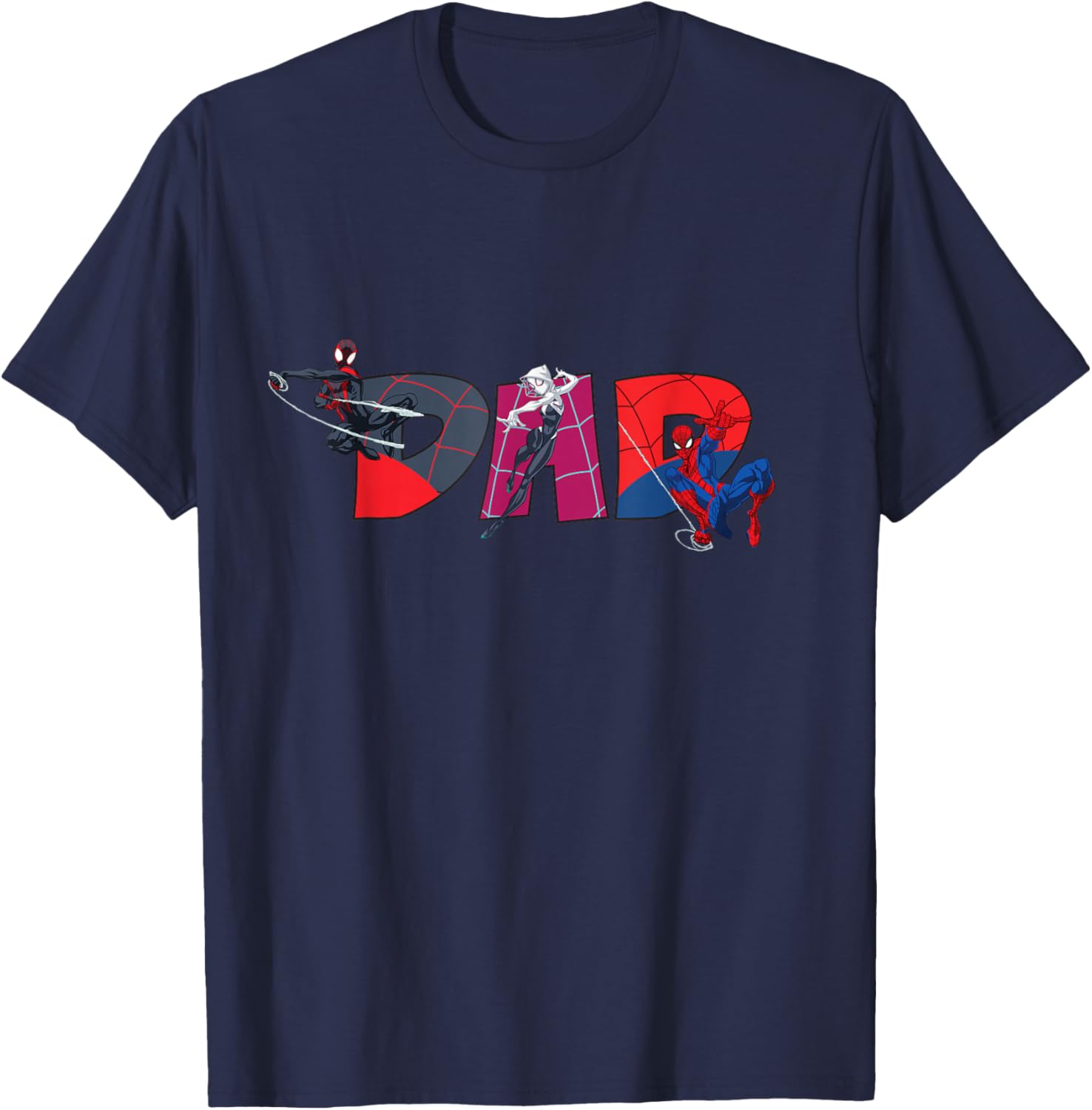 Marvel Spider-Man Trio Dad T-Shirt Perfect for Father's Day and Family Trips - 19