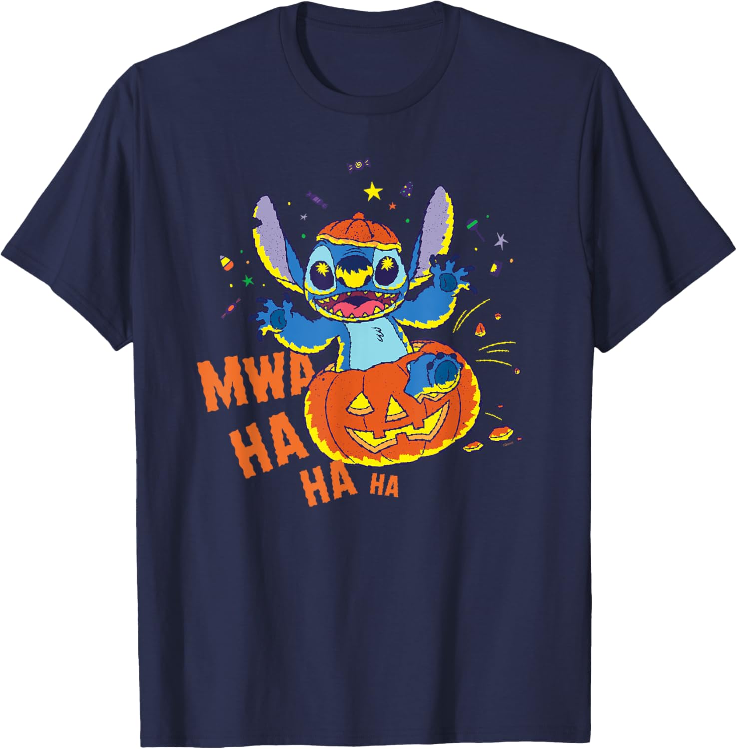 Disney Stitch Jack-o’-Lantern Surprise Halloween T-Shirt for Fun Celebrations - 5