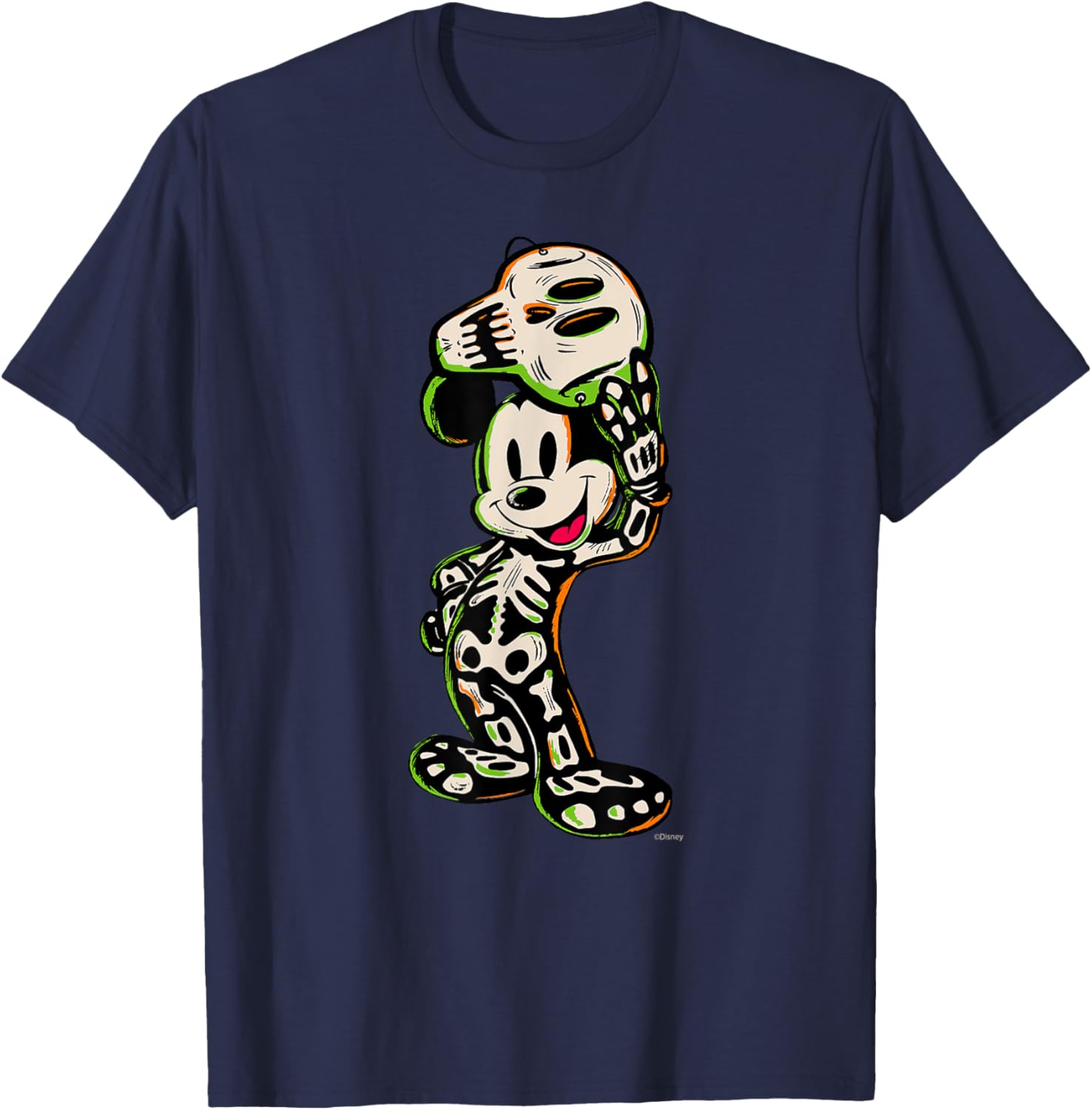 Disney 100 Mickey Mouse Halloween Skeleton Costume T-Shirt for Kids - 17