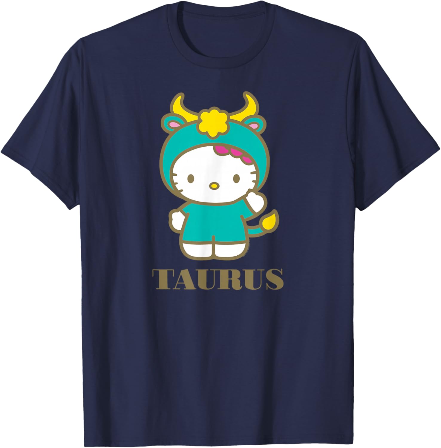 Hello Kitty Taurus Zodiac T-Shirt Cute Astrology Fashion Tee for Fans - 3