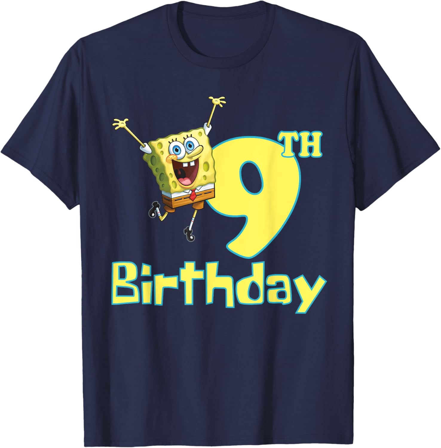 Mademark SpongeBob SquarePants 9th Birthday T-Shirt for Kids - 6