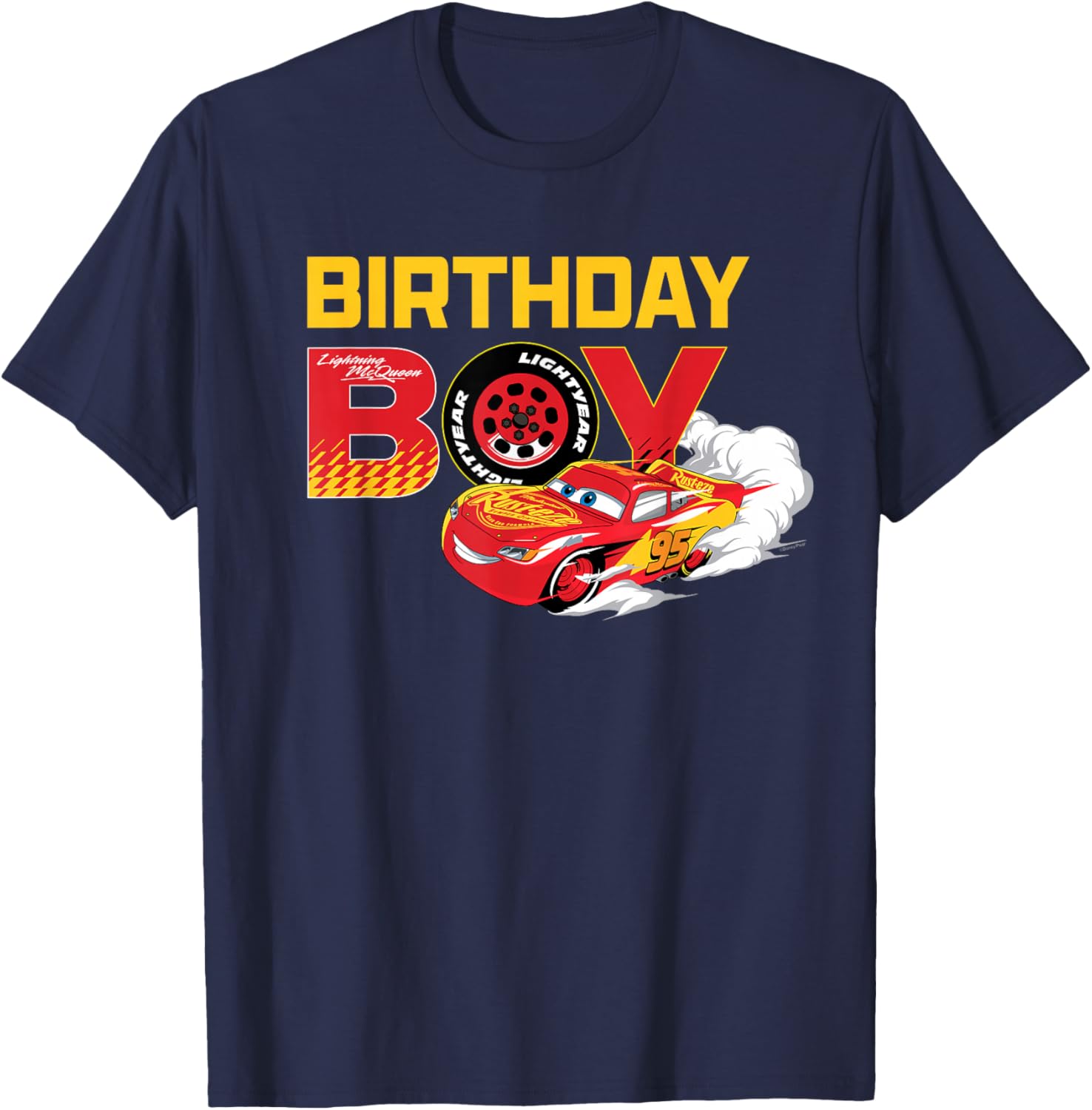 Lightning McQueen Birthday Boy T-Shirt for Disney Pixar Cars Fans - 9