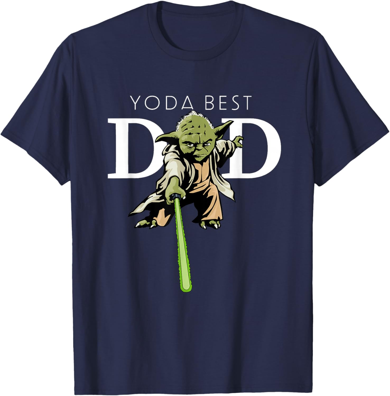 Star Wars Yoda Lightsaber Best Dad Father's Day T-Shirt for Dads - 18