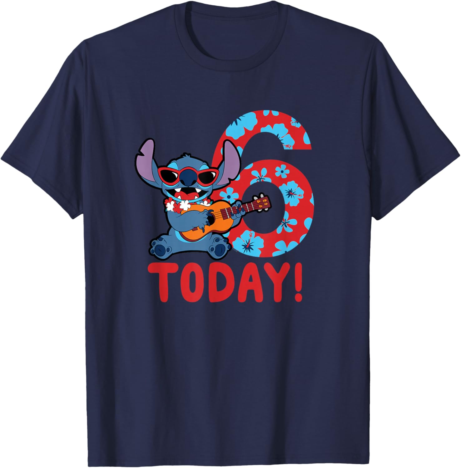 Disney Lilo & Stitch Tropical Birthday T-Shirt for 6 Year Old Fun Style - 8