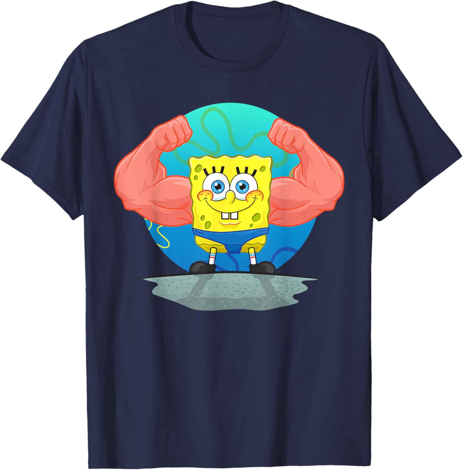 Mademark SpongeBob MuscleBob BuffPants T-Shirt for Fun Fashion Fans - 9