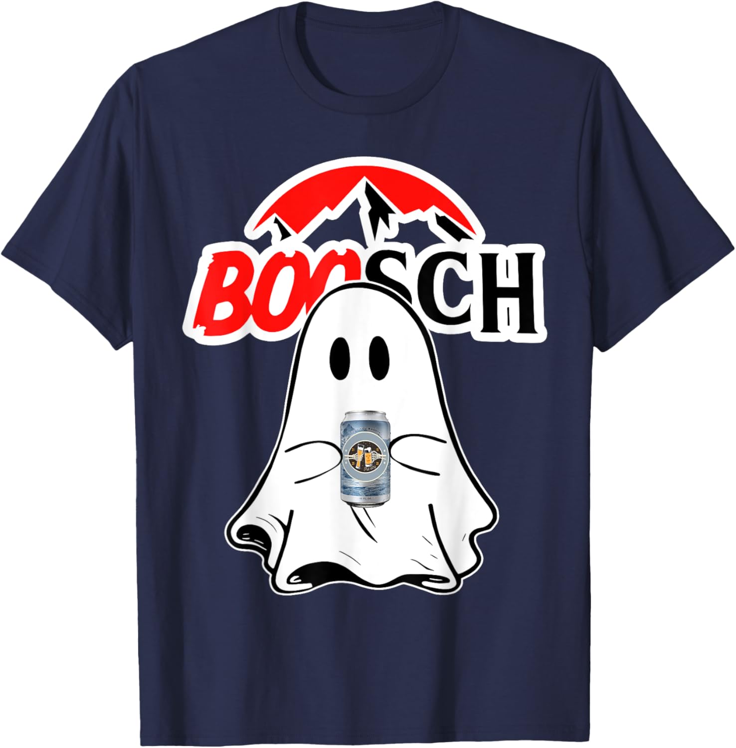 Funny Ghost Beer Drinking T-Shirt for Halloween Party - Unisex Design - 1
