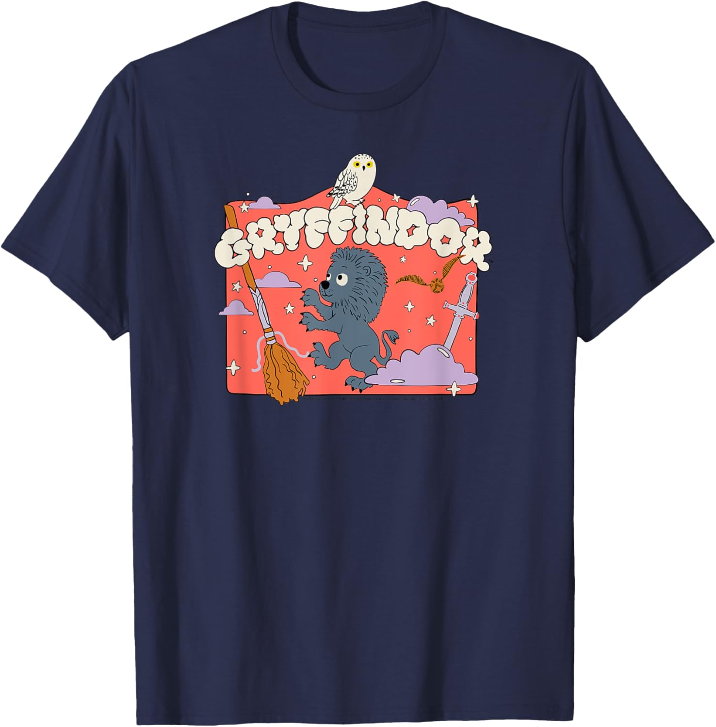 Harry Potter Gryffindor Cartoon Scene T-Shirt for Fans and Kids - 3