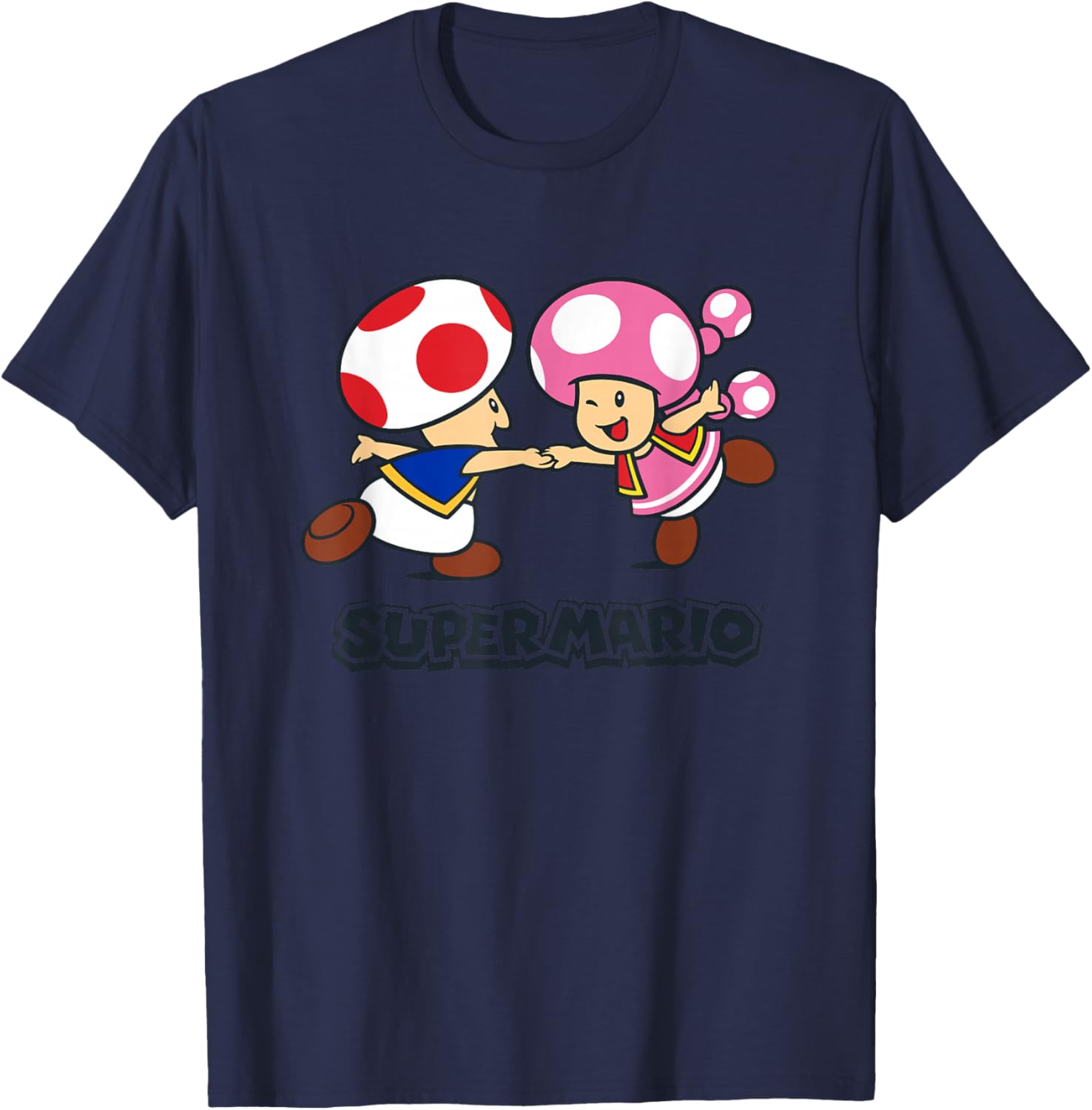 Super Mario Bros Happy Toads Classic Nintendo Duo T-Shirt for Fans - 15