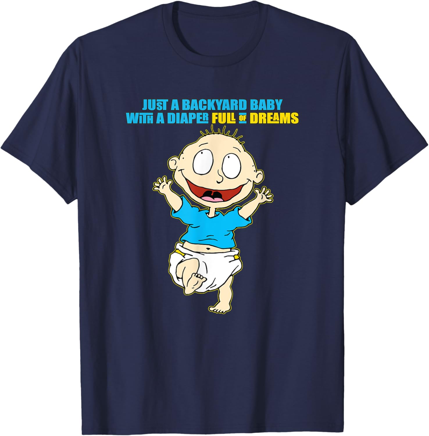 Mademark Rugrats Backyard Baby Diaper Full of Dreams T-Shirt for Kids - 1