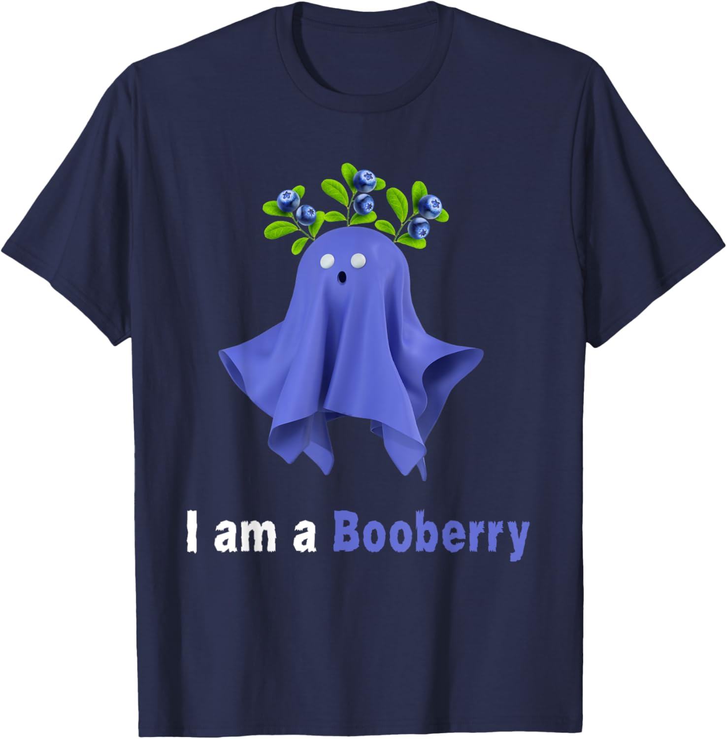 Funny Halloween Blueberry Ghost Pun T-Shirt for Kids and Adults - 2