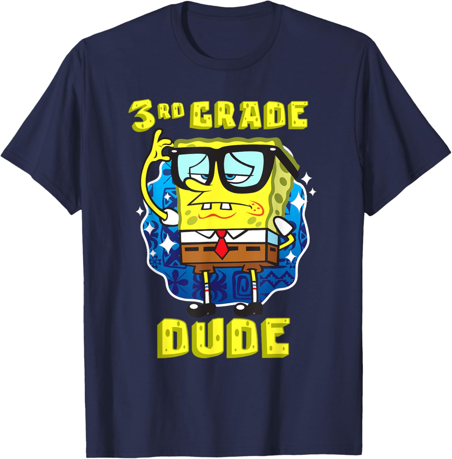 SpongeBob SquarePants 3rd Grade Dude Glasses T-Shirt for Kids - 4