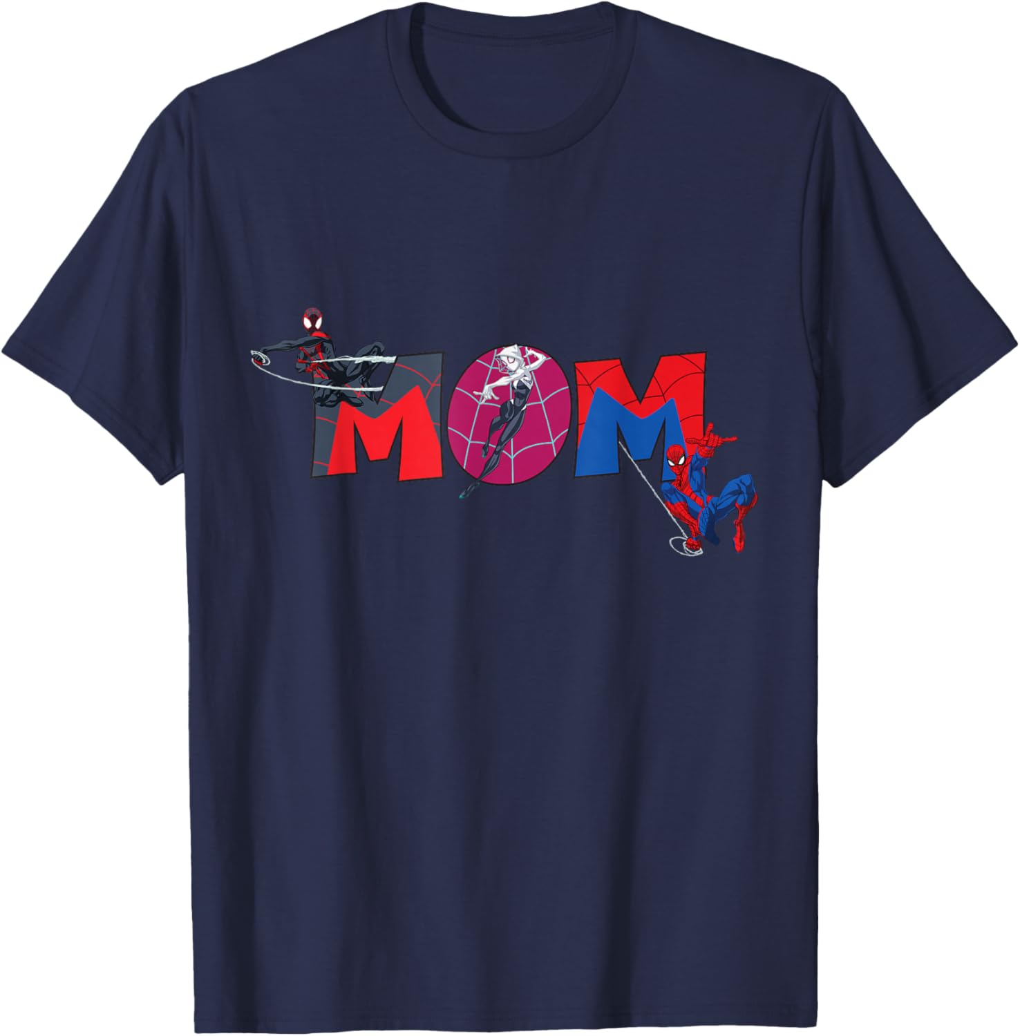 Marvel Spider-Man Trio Mom T-Shirt for Mother's Day Family Trip - 7