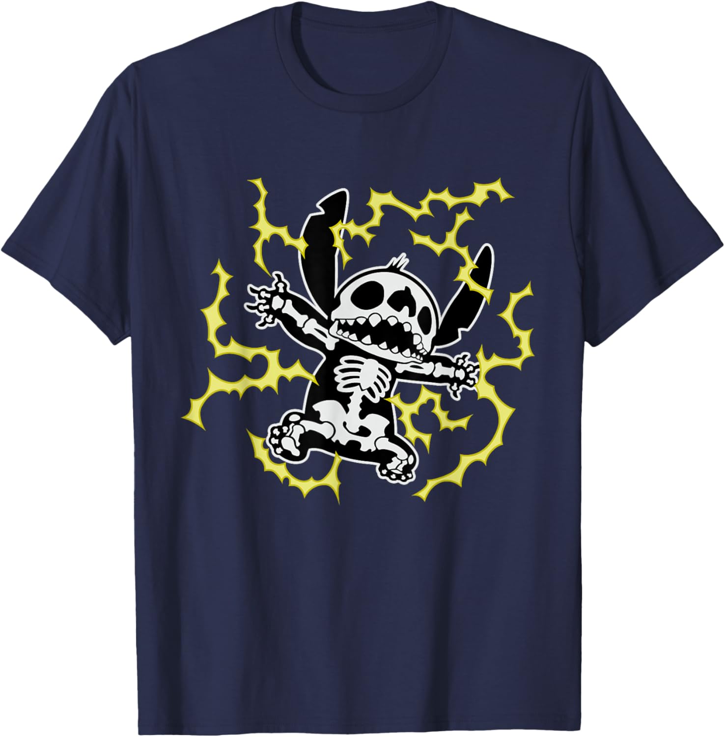Disney Stitch Skeleton Halloween T-Shirt for Fun and Festive Celebrations - 25