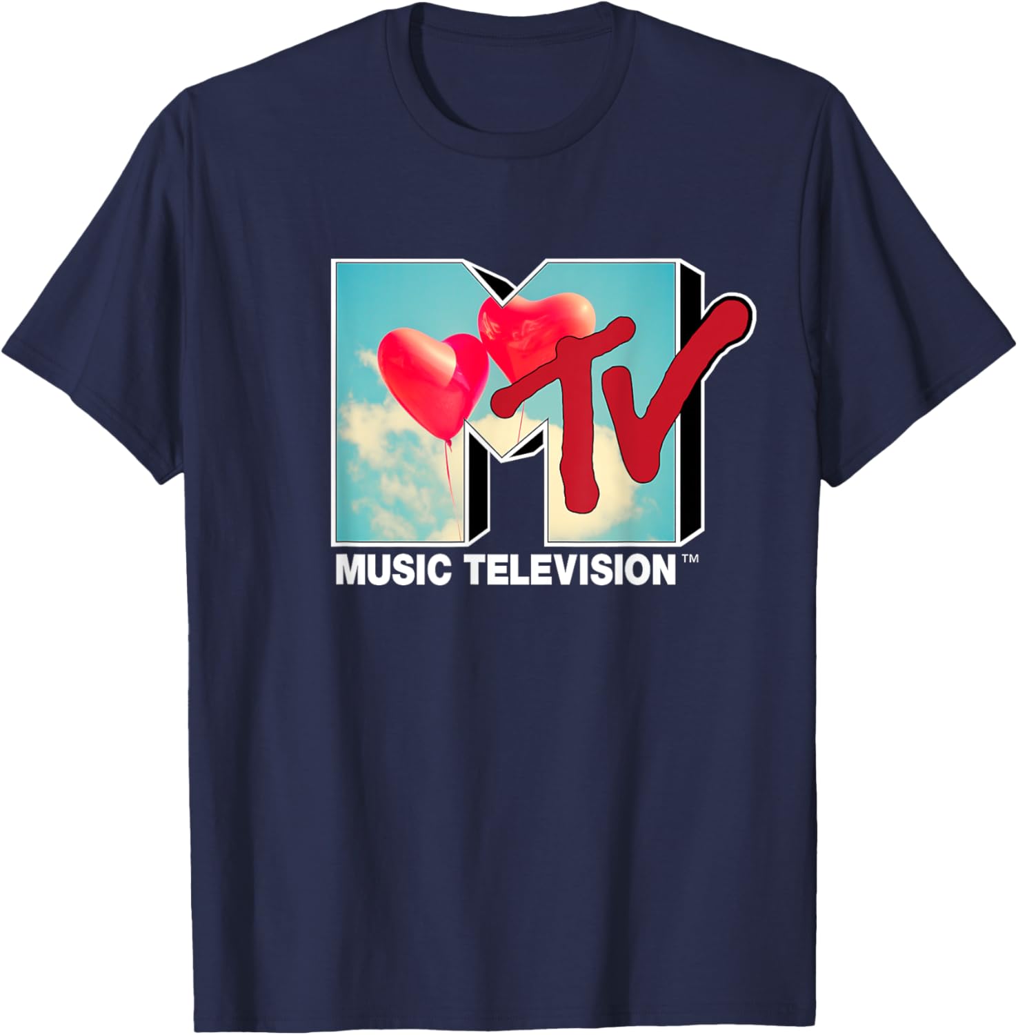 Mademark x MTV Red Heart Balloon T-Shirt for Trendy Fashion Lovers - 1