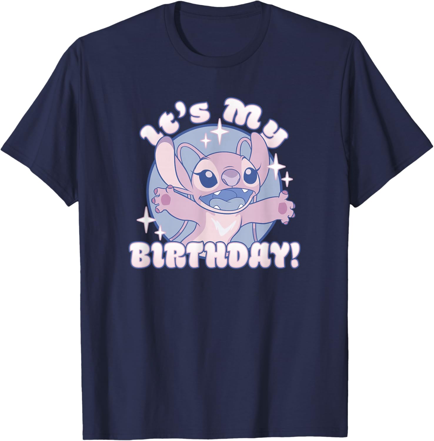 Disney Lilo & Stitch Angel It's My Birthday Retro Sparkle T-Shirt - 3