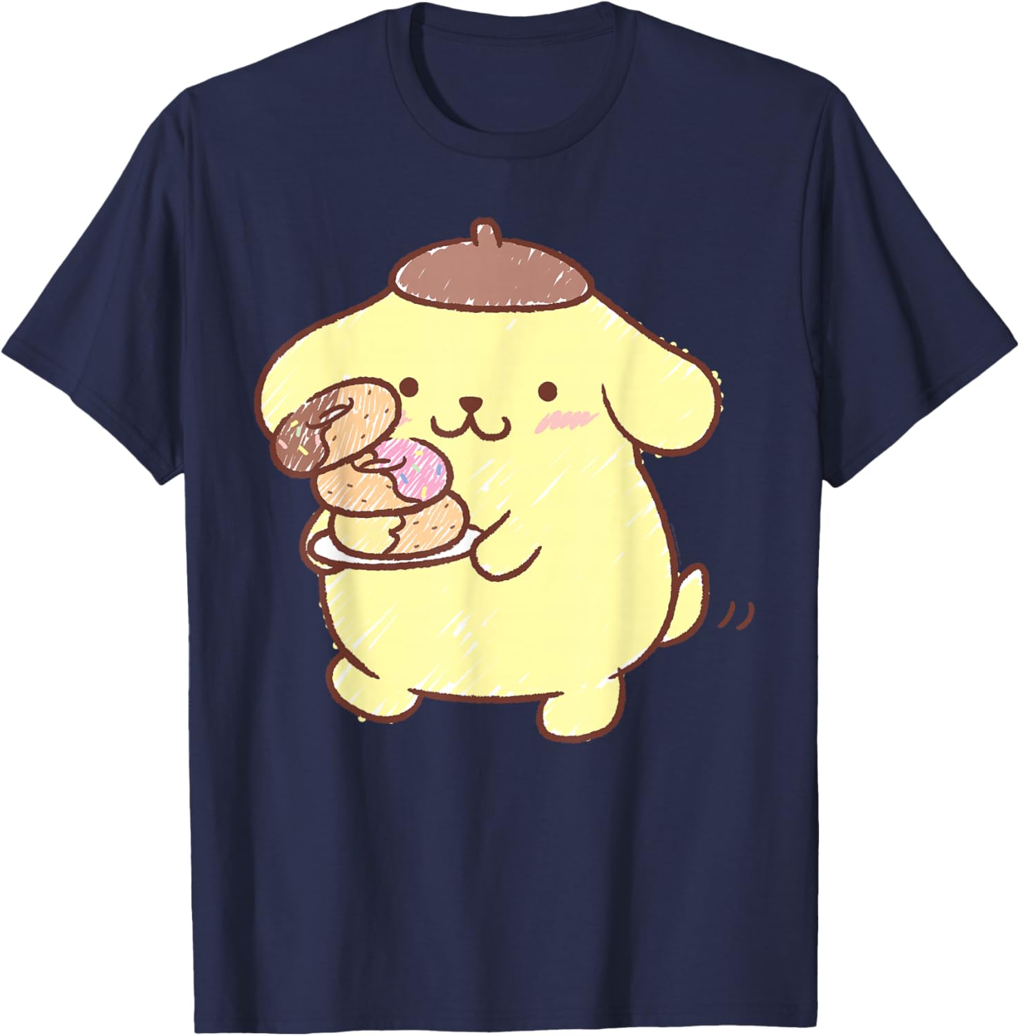 Pompompurin Donuts T-Shirt Cute & Comfy Clothing for Fans - 4