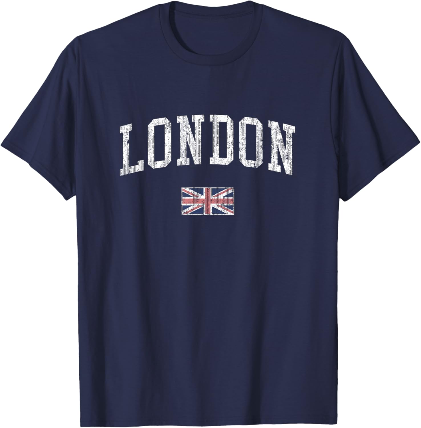 London Vintage Sports T-Shirt with British Flag Design for Men and Women - 11
