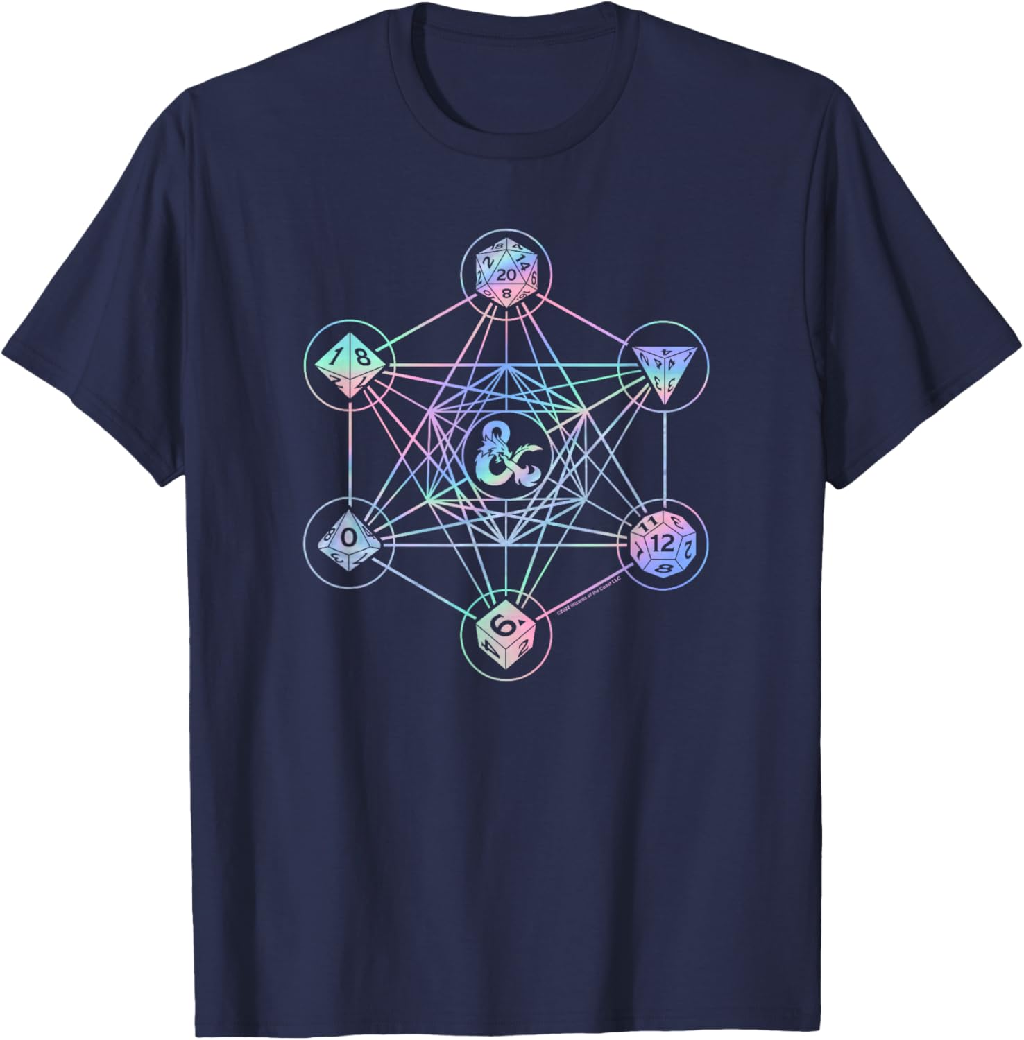 Dungeons and Dragons Geometric Hologram Logo T-Shirt for Gamers - 11