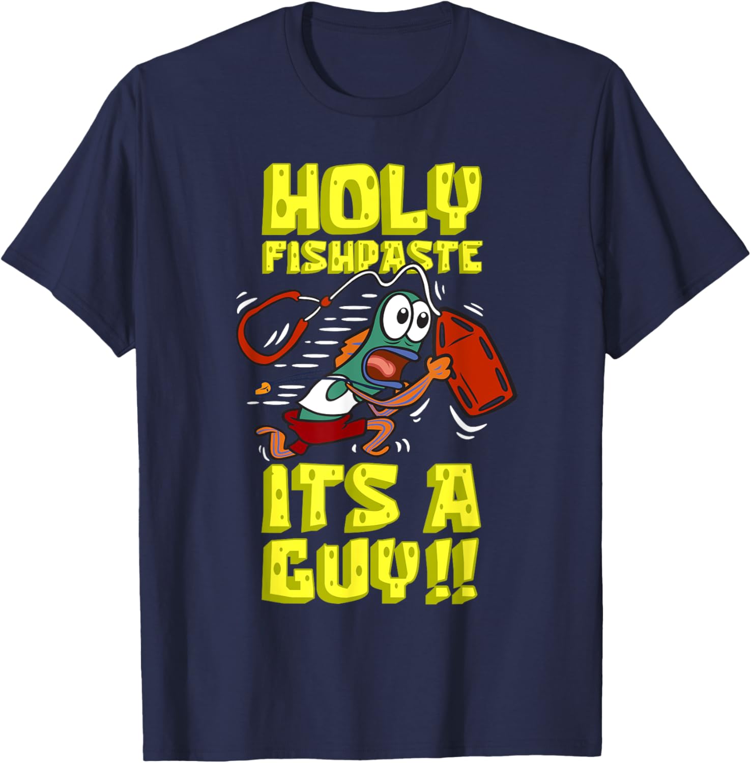 Mademark SpongeBob SquarePants Holy Fishpaste Guy T-Shirt for Fun Style - 7