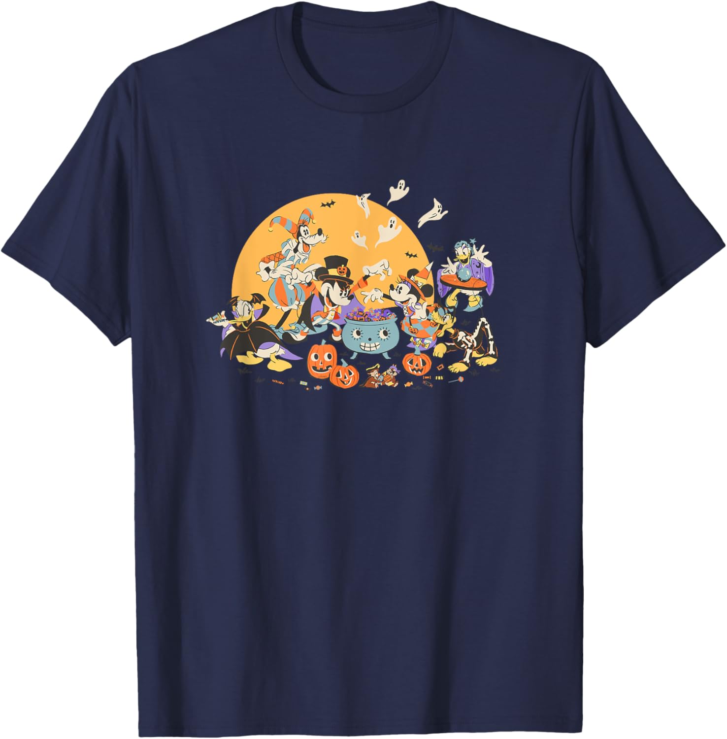 Disney Mickey and Friends Halloween Retro T-Shirt for Fun Holiday Style - 6